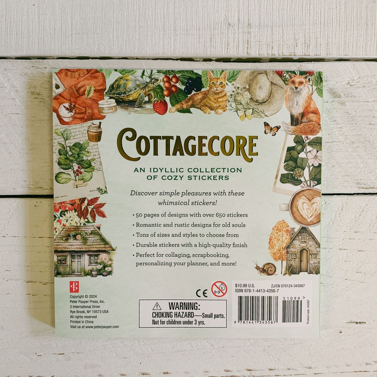 Cottagecore Sticker Book | Idyllic Collectin of Cozy Stickers | Over 650 Stickers