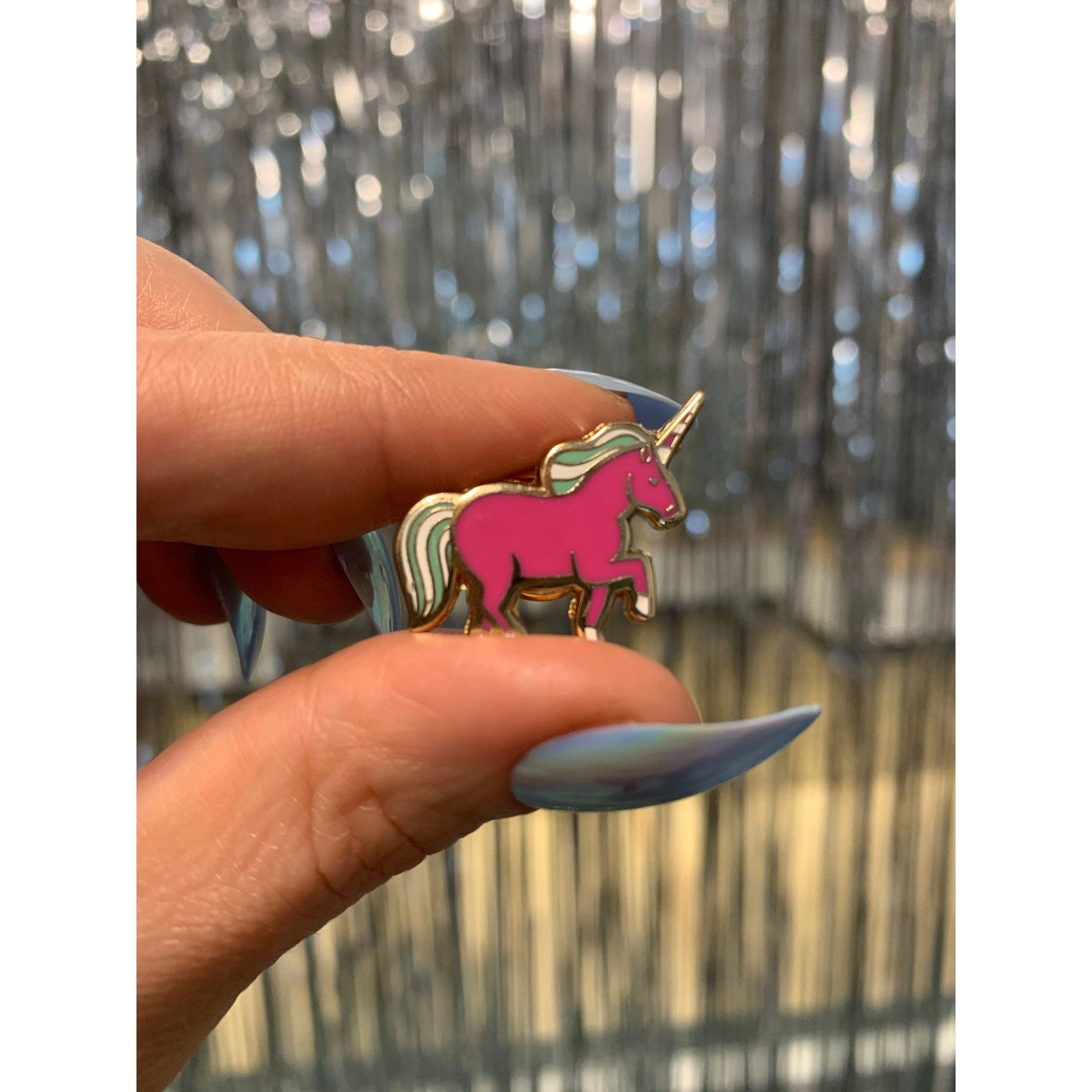 Couldn't Find You A Real Unicorn Enamel Pin on Gift Card
