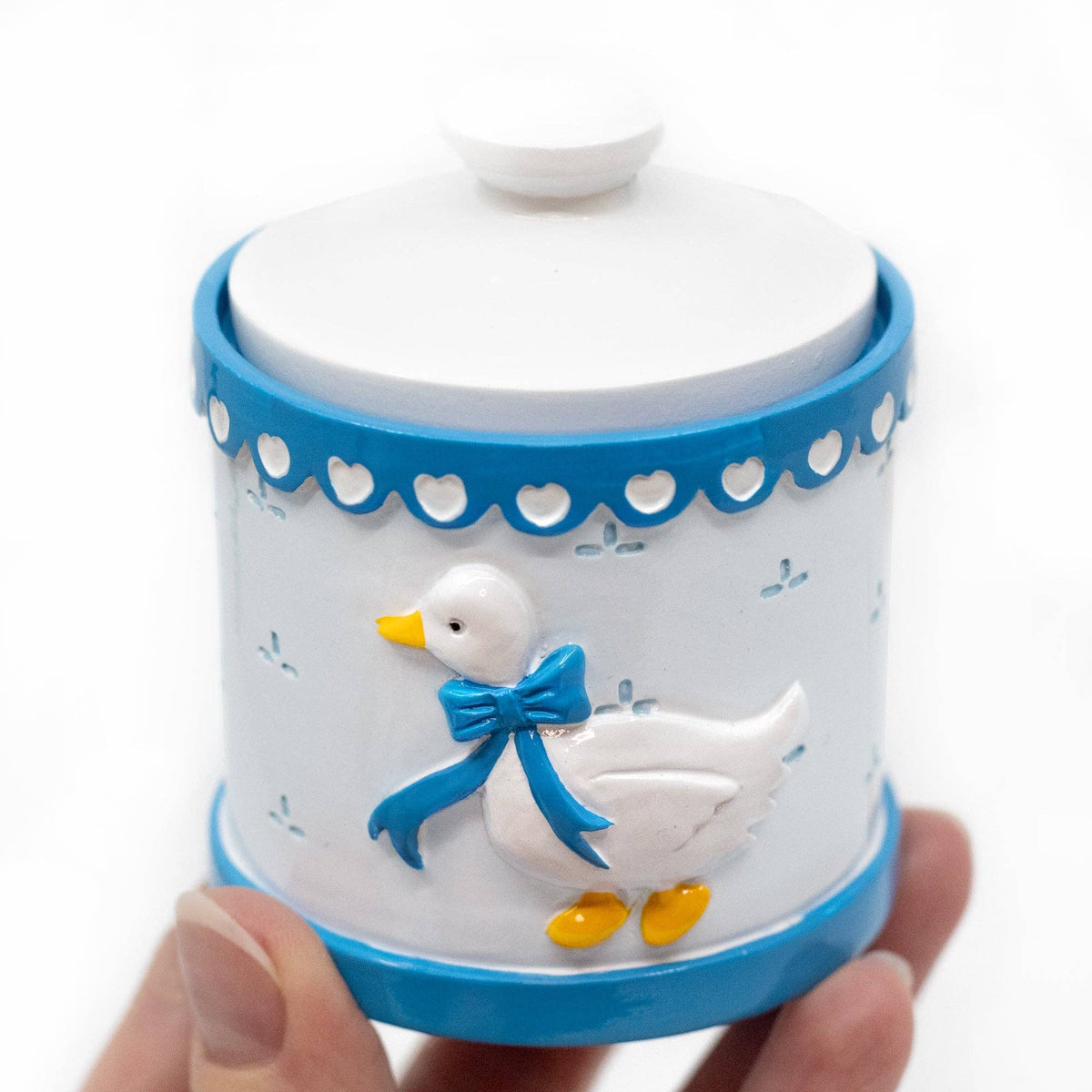 Country Goose 90s Hand-Painted Resin Trinket Box-Twinkltoast-The Bullish Store