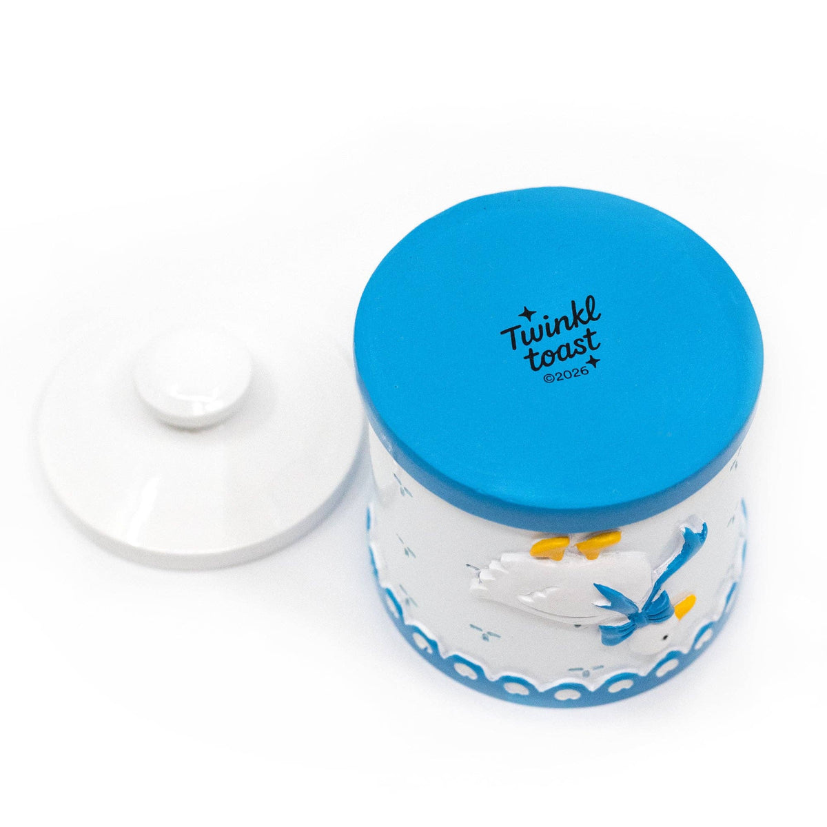 Country Goose 90s Hand-Painted Resin Trinket Box-Twinkltoast-The Bullish Store