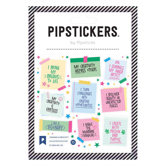 Courage & Creativity Stickers | Motivational & Positivity Quotes Decorative Decals | Sticker Lovers Collection