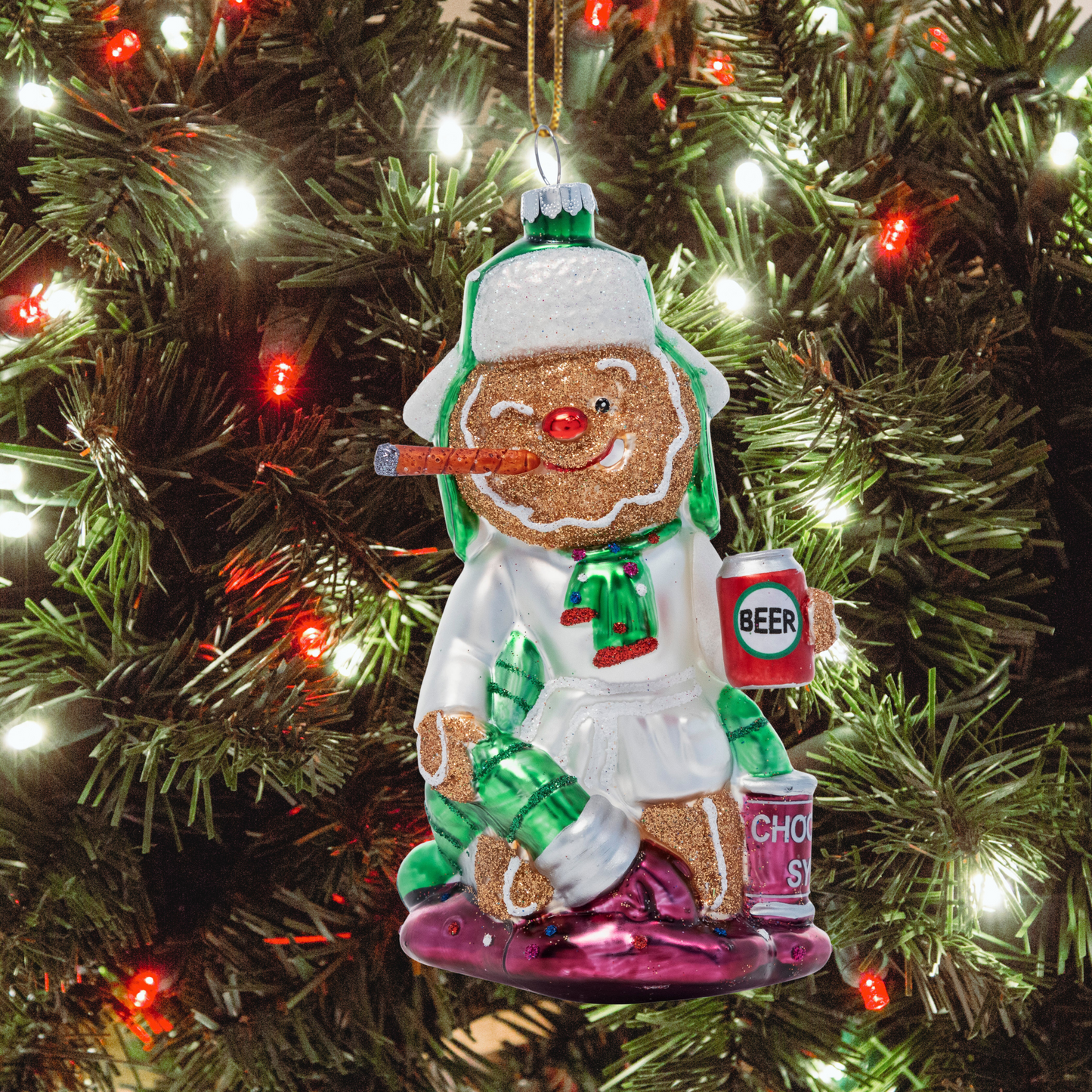 Cousin Gingerbreddie Hand-Blown Glass Christmas Holiday Ornament | Naughty Funny Xmas Gift