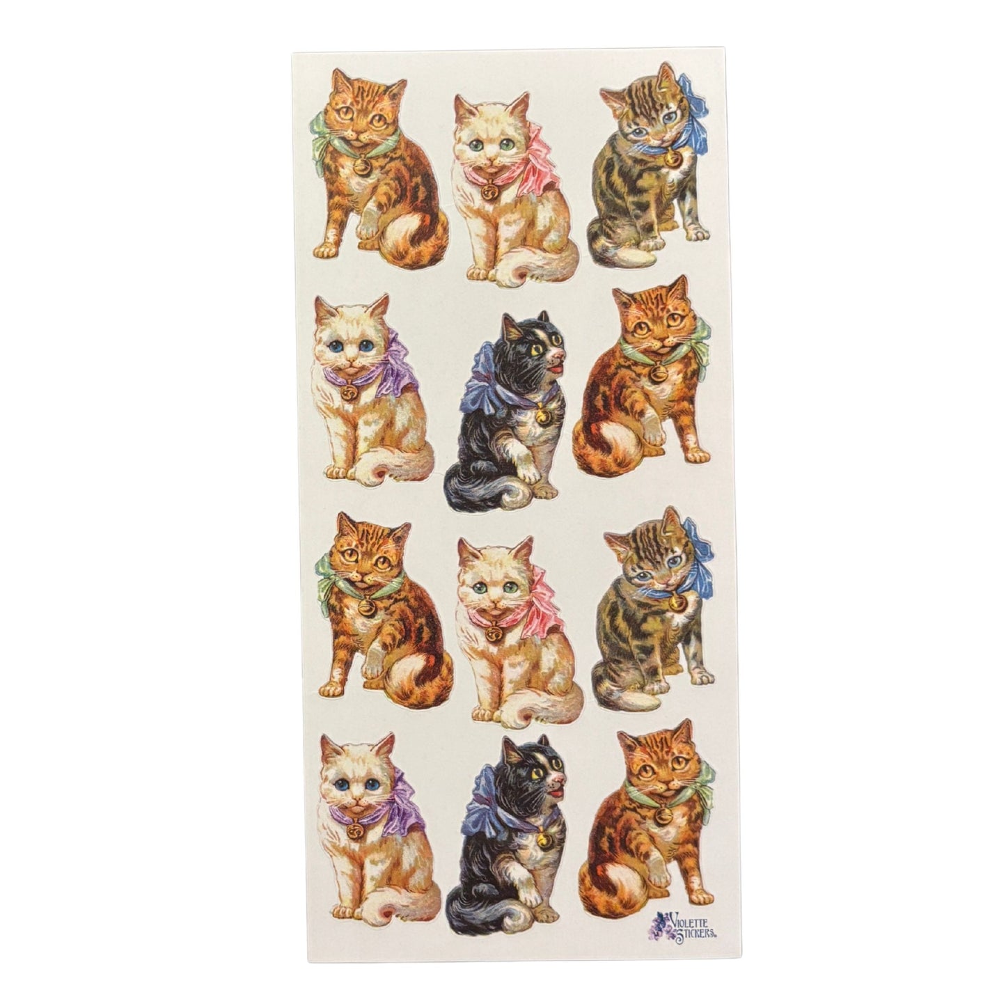 Cranky Cats Stickers | 4" x 8" Paper Stickers | 2 Sheets-Violette Stickers-The Bullish Store
