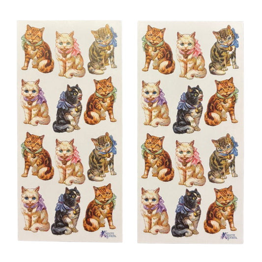 Cranky Cats Stickers | 4" x 8" Paper Stickers | 2 Sheets-Violette Stickers-The Bullish Store