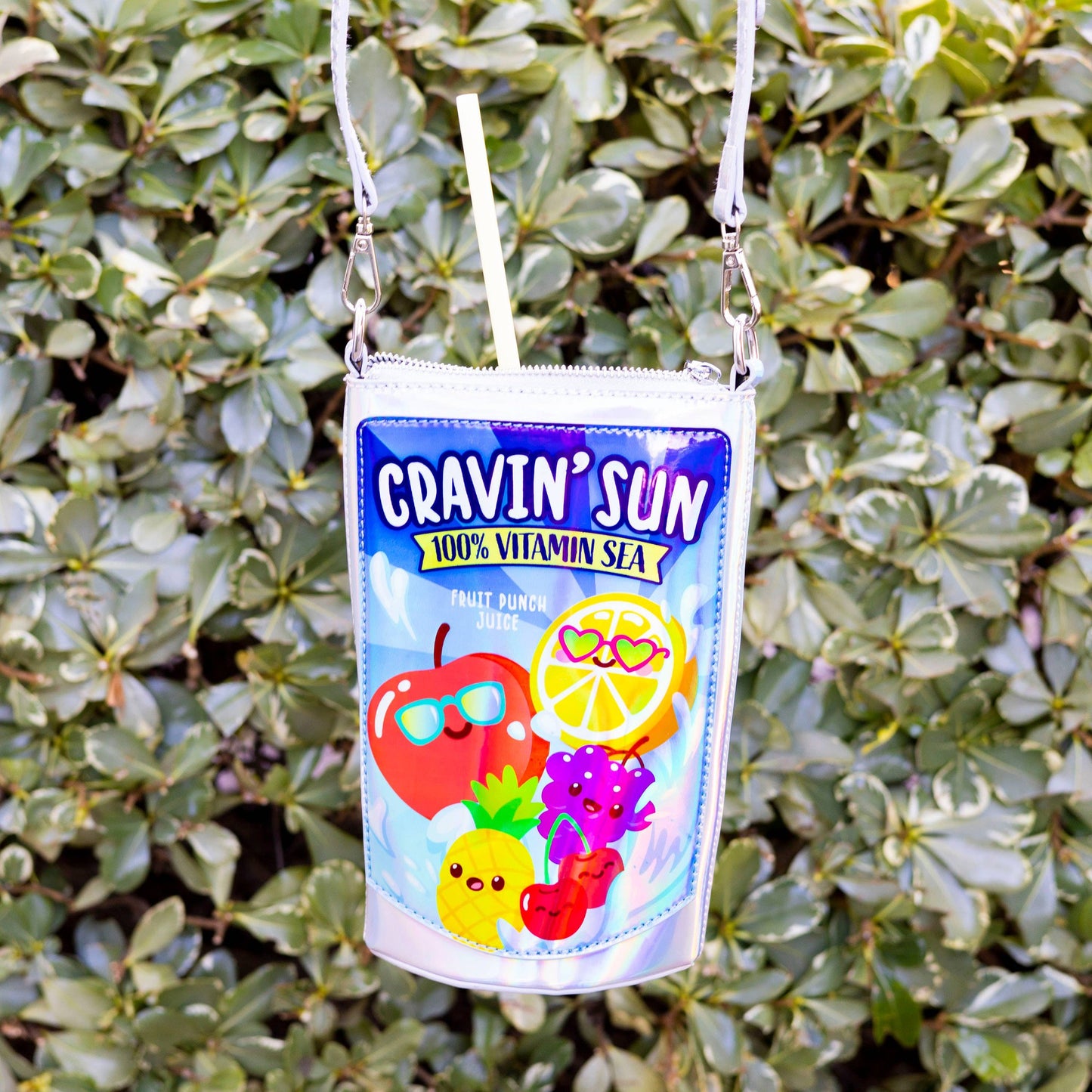 Cravin' Sun Fruit Juice Pouch Handbag | Shaped Purse with Strap