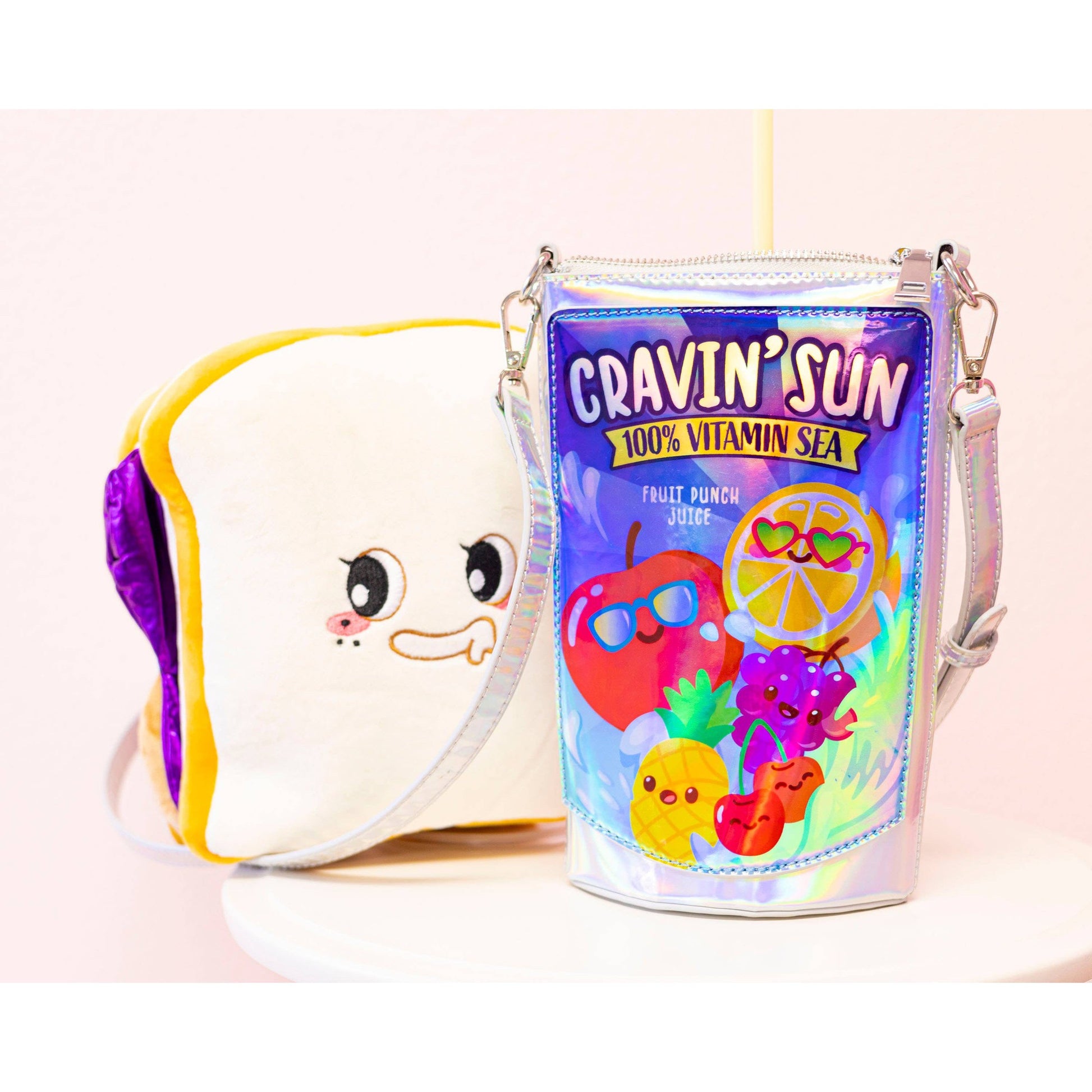 Cravin' Sun Fruit Juice Pouch Handbag | Shaped Purse with Strap