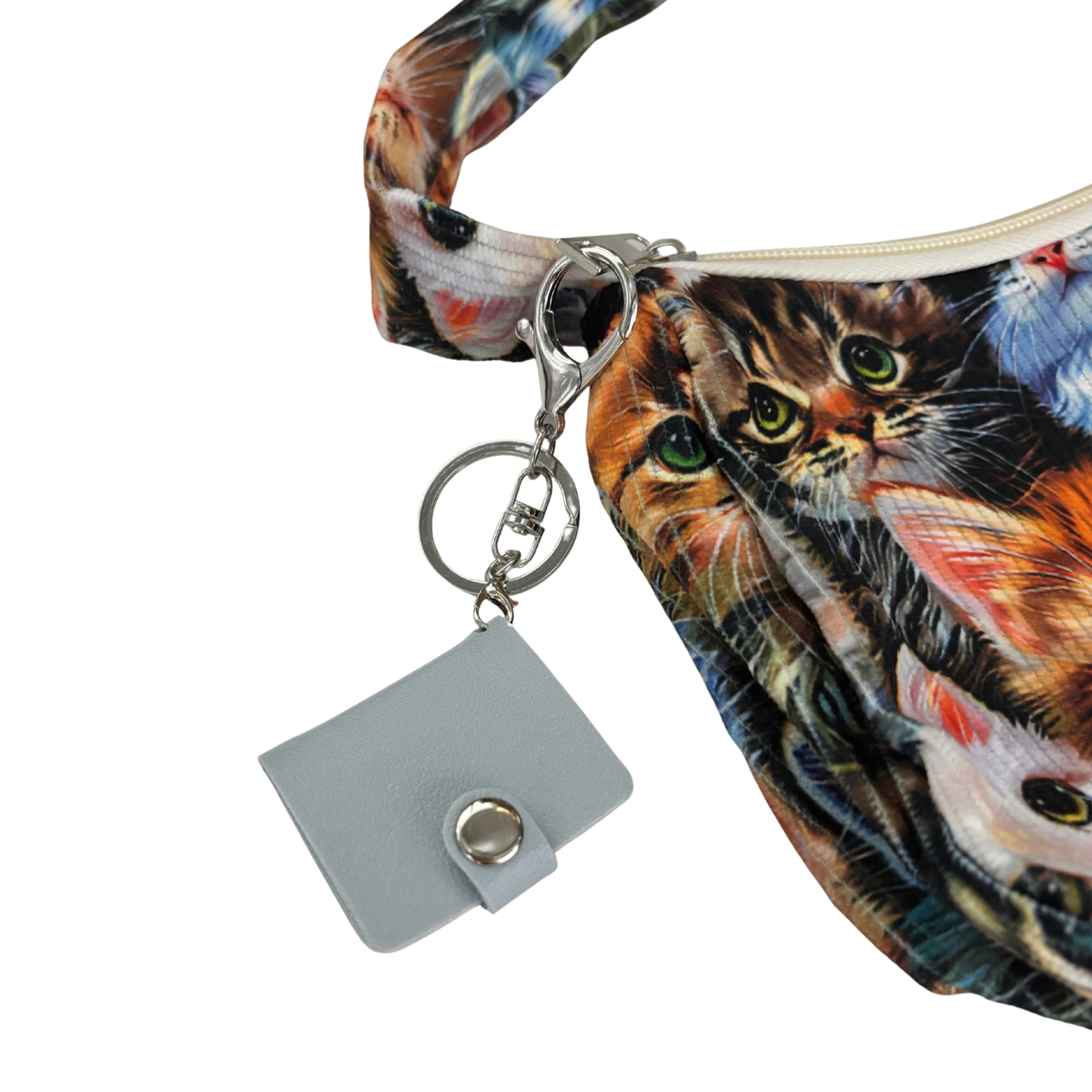 Crazy Cat Lady Statement Bag with Mini Kitty Photo Album | Cat Face Collage Handbag-Paper & Quartz-The Bullish Store