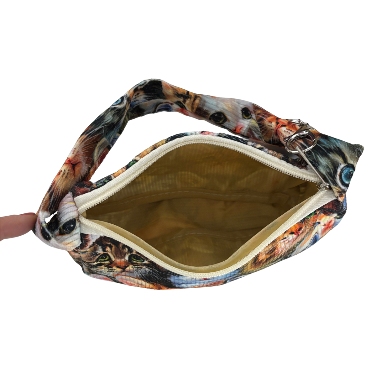 Crazy Cat Lady Statement Bag with Mini Kitty Photo Album | Cat Face Collage Handbag-Paper & Quartz-The Bullish Store