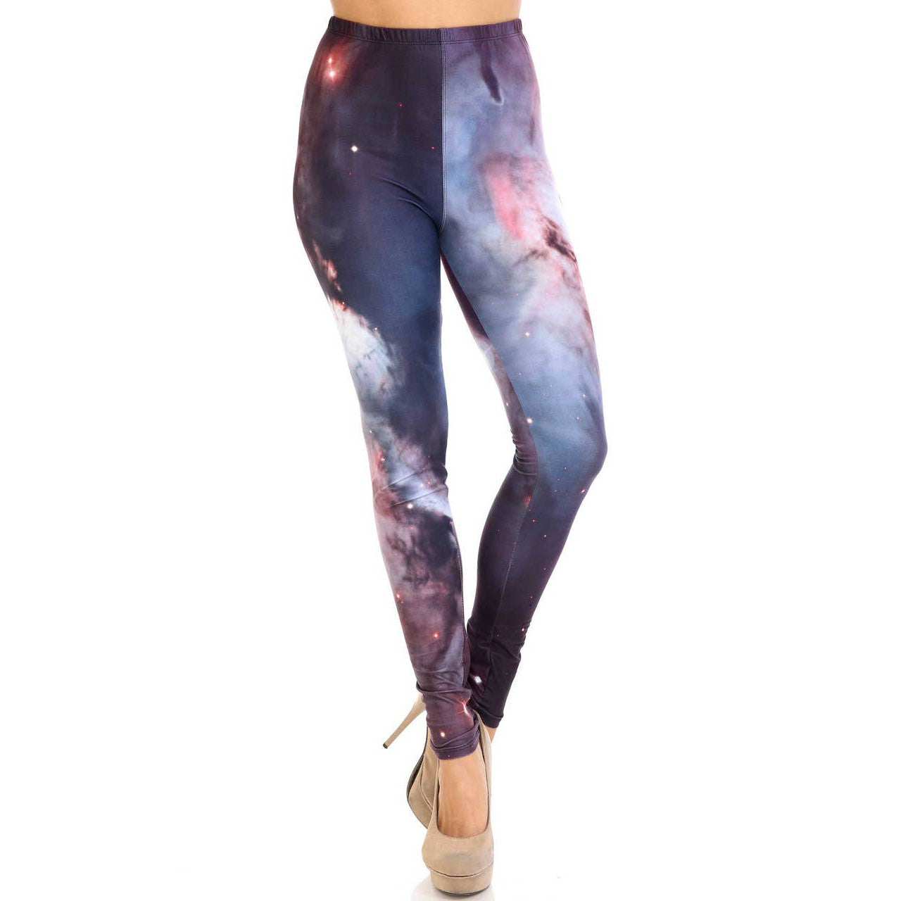 Creamy Soft Black Galaxy Leggings Sizes 0-5X Plus Size Available