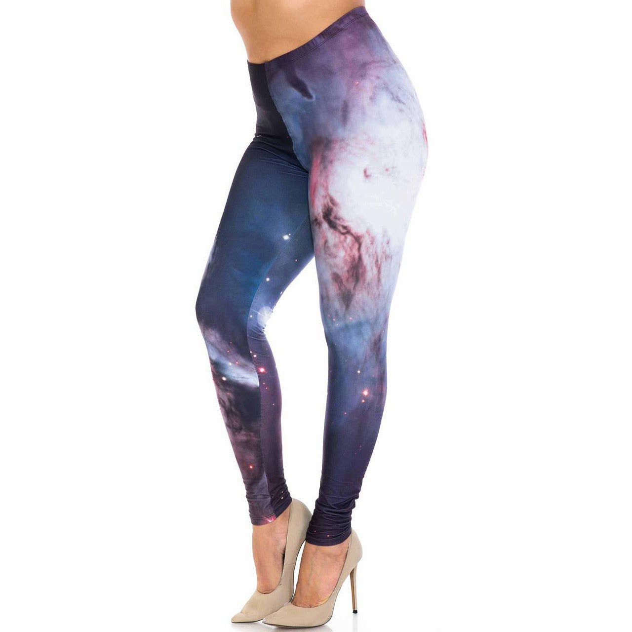 Creamy Soft Black Galaxy Leggings Sizes 0-5X Plus Size Available