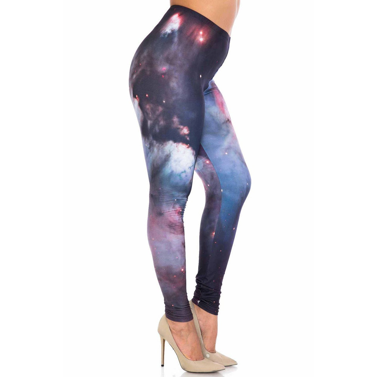 Creamy Soft Black Galaxy Leggings Sizes 0-5X Plus Size Available