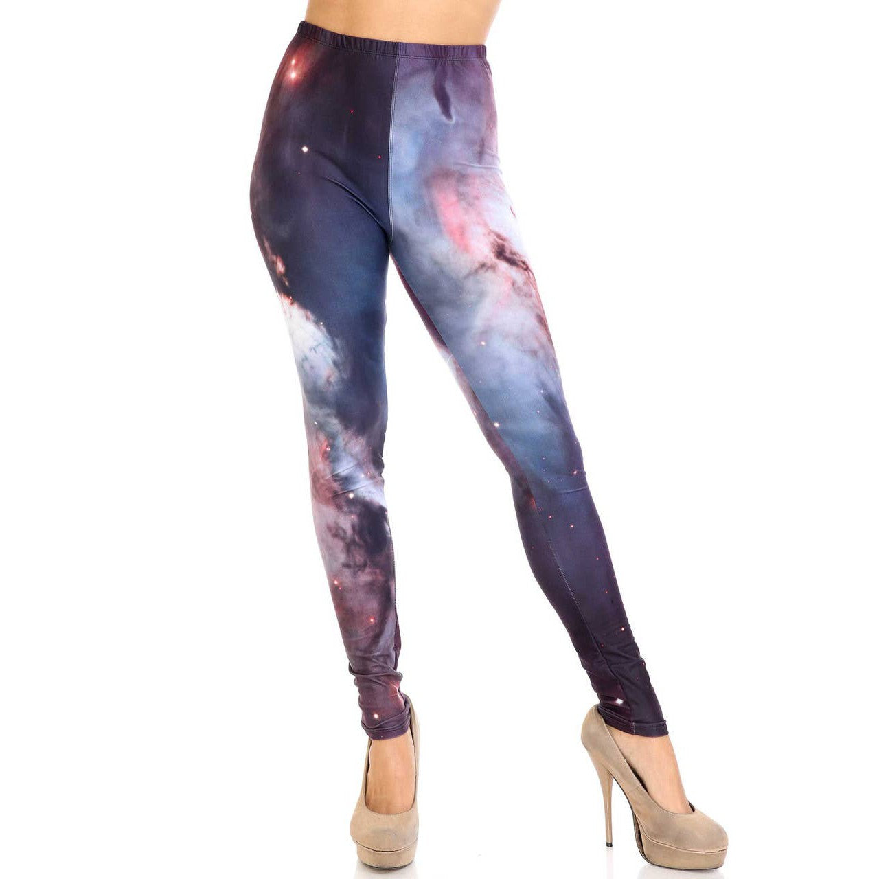 Creamy Soft Black Galaxy Leggings Sizes 0-5X Plus Size Available