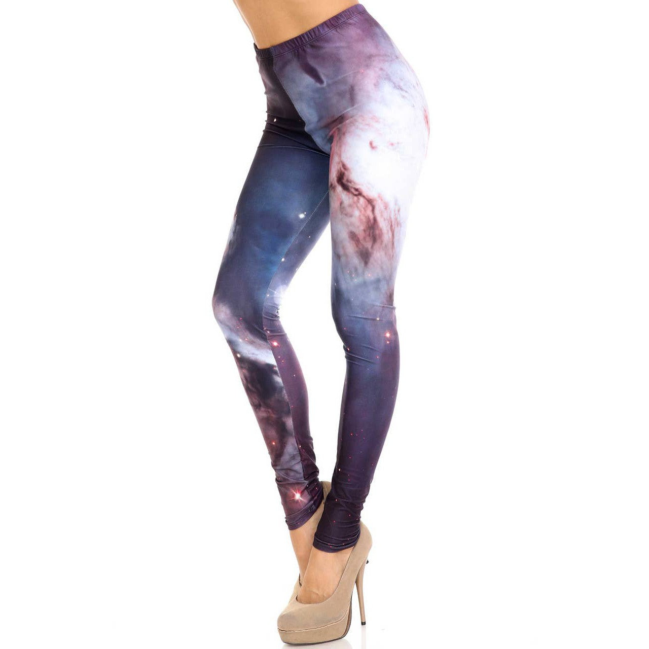 Creamy Soft Black Galaxy Leggings Sizes 0-5X Plus Size Available