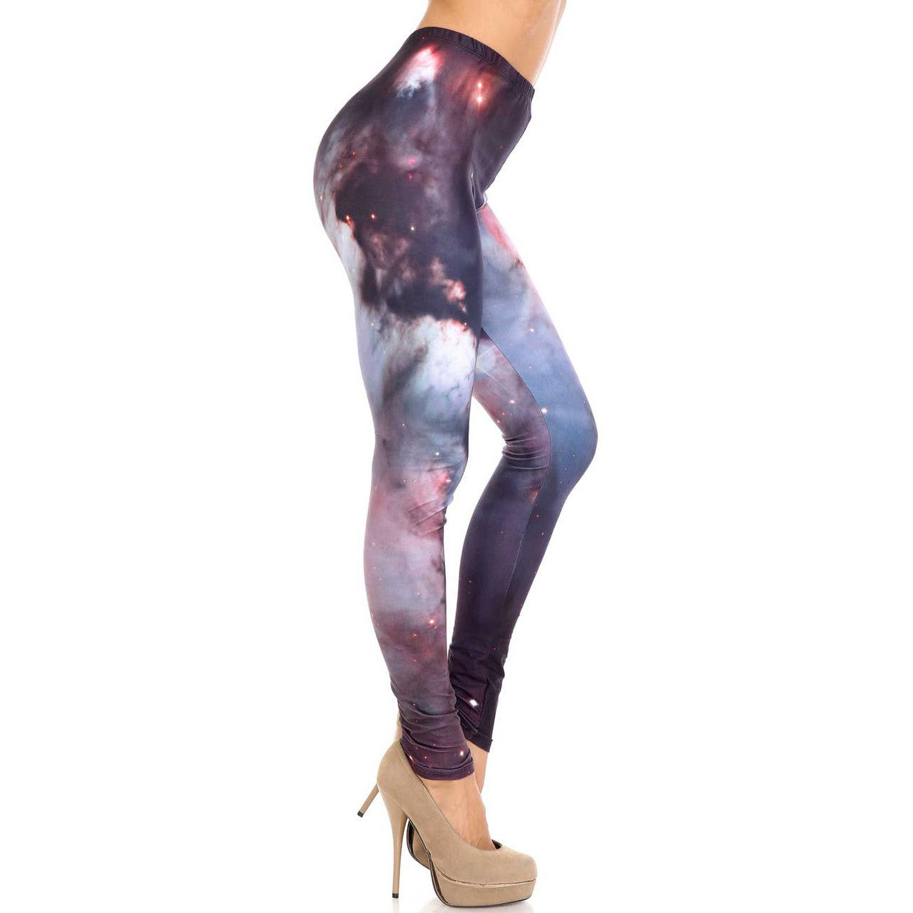 Creamy Soft Black Galaxy Leggings Sizes 0-5X Plus Size Available