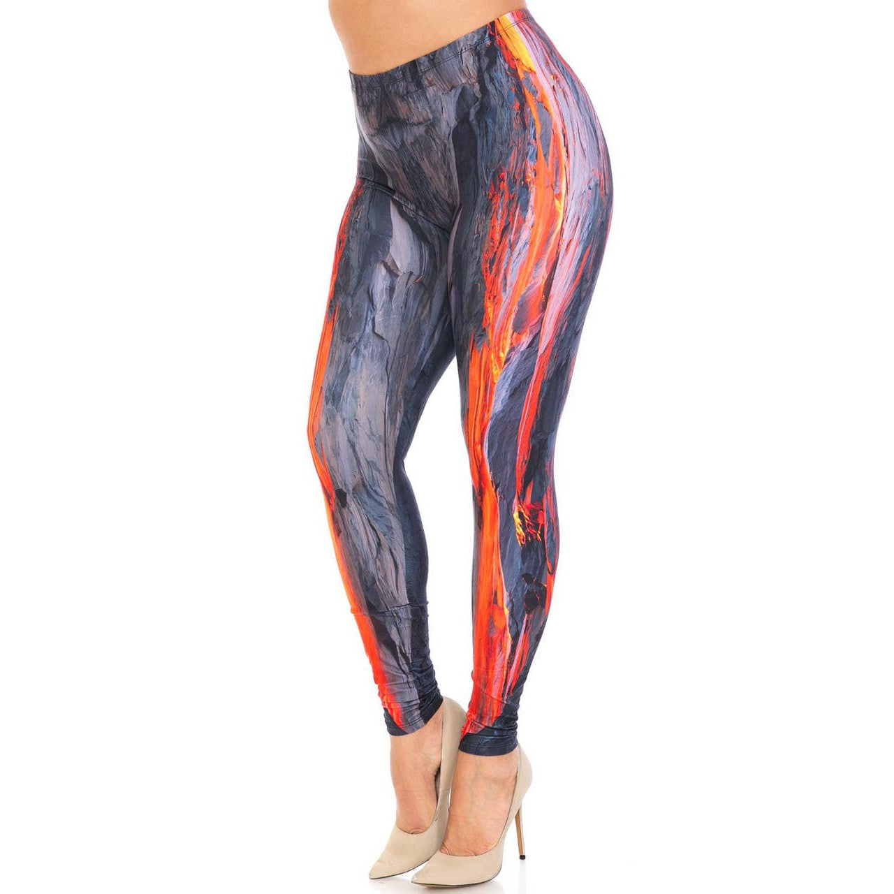 Creamy Soft Hot Lava Leggings Sizes 0-5X Plus Size Available