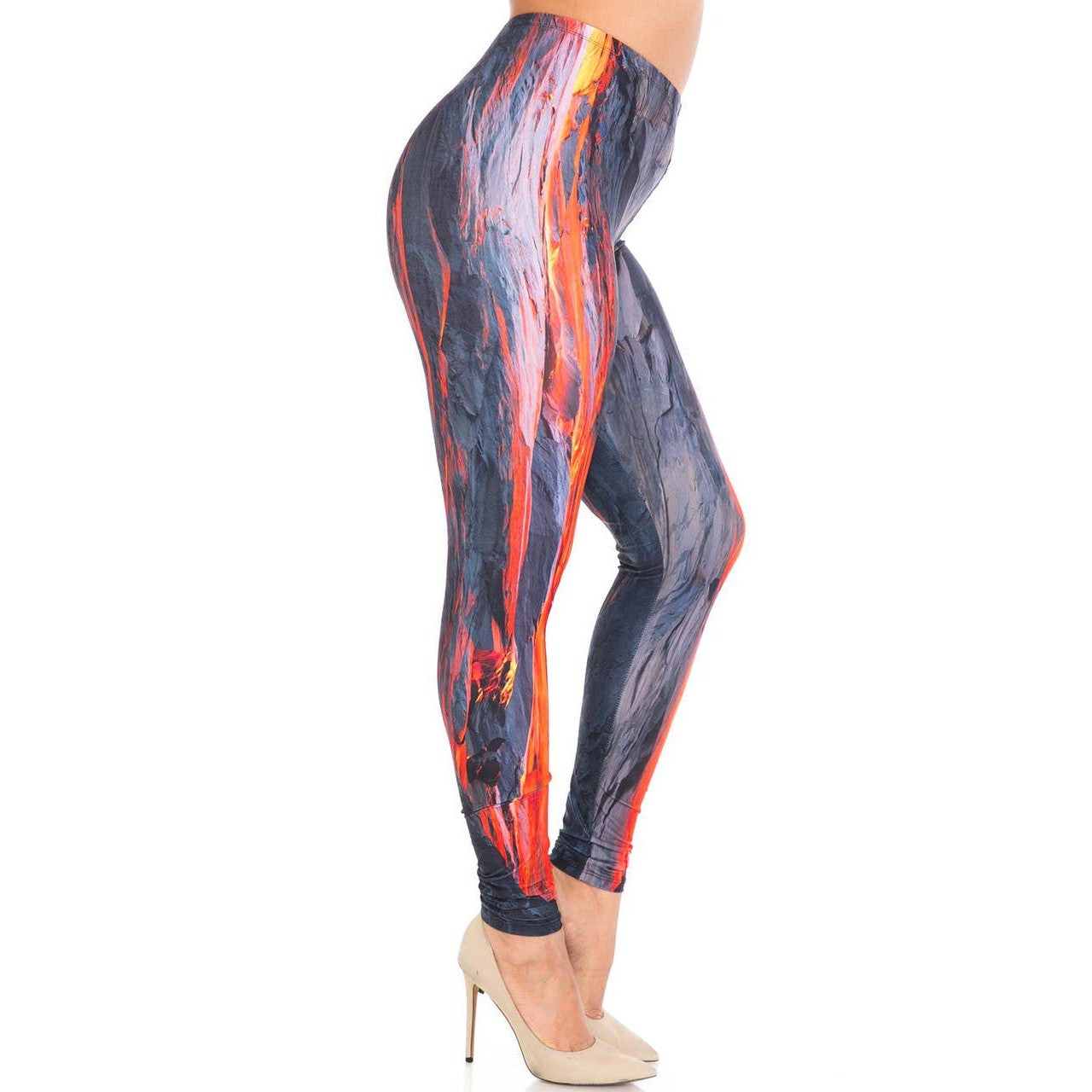 Creamy Soft Hot Lava Leggings Sizes 0-5X Plus Size Available