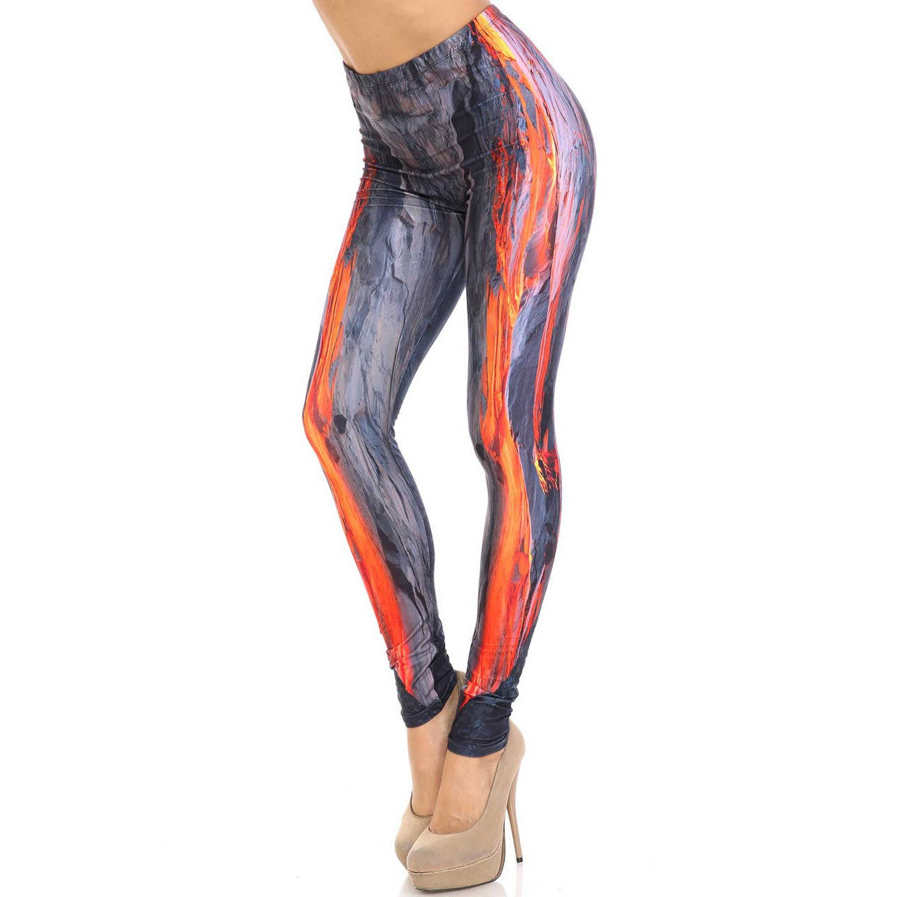 Creamy Soft Hot Lava Leggings Sizes 0-5X Plus Size Available