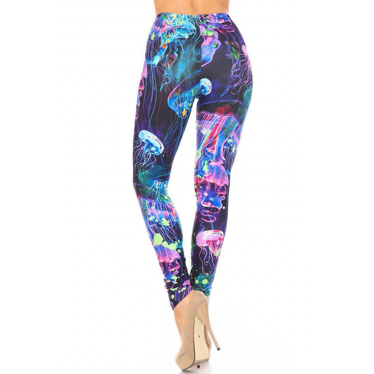 Creamy Soft Luminous Jelly Fish Leggings Sizes 0-5X Plus Size Available