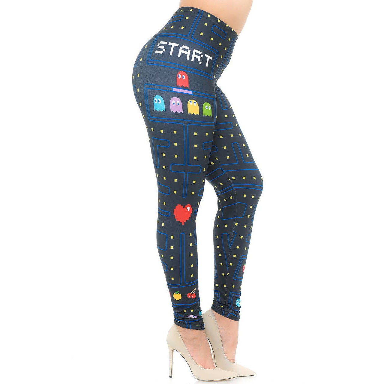 Creamy Soft Pacman Begins Leggings Sizes 0-5X Plus Size Available