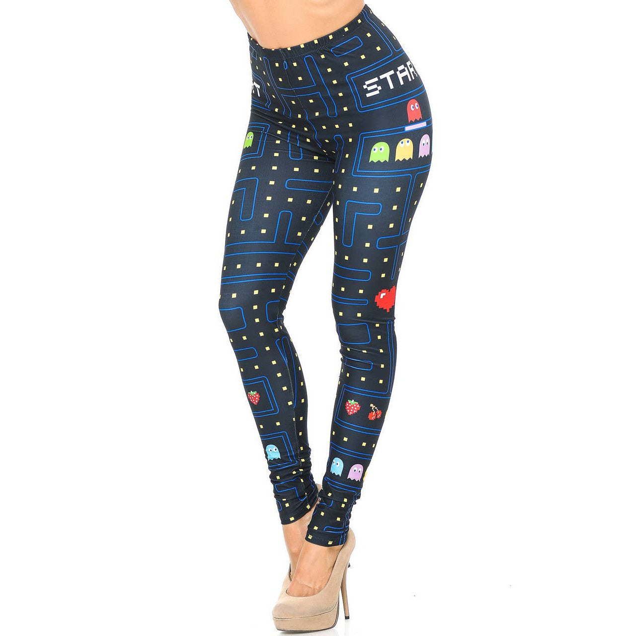 Creamy Soft Pacman Begins Leggings Sizes 0-5X Plus Size Available