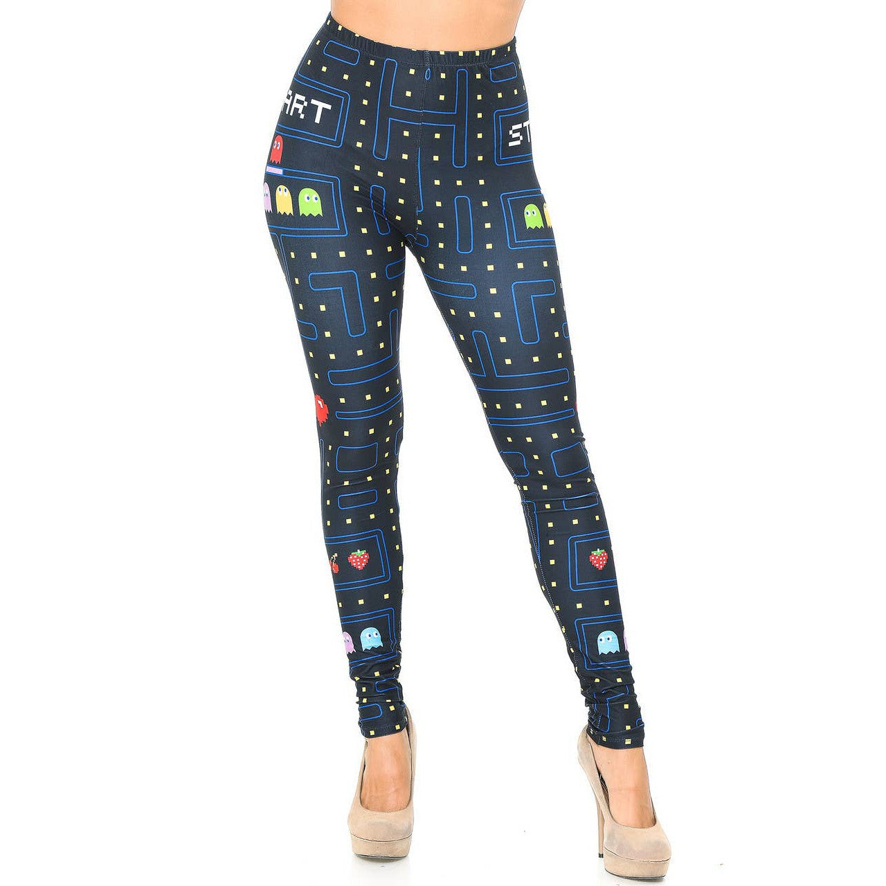 Creamy Soft Pacman Begins Leggings Sizes 0-5X Plus Size Available