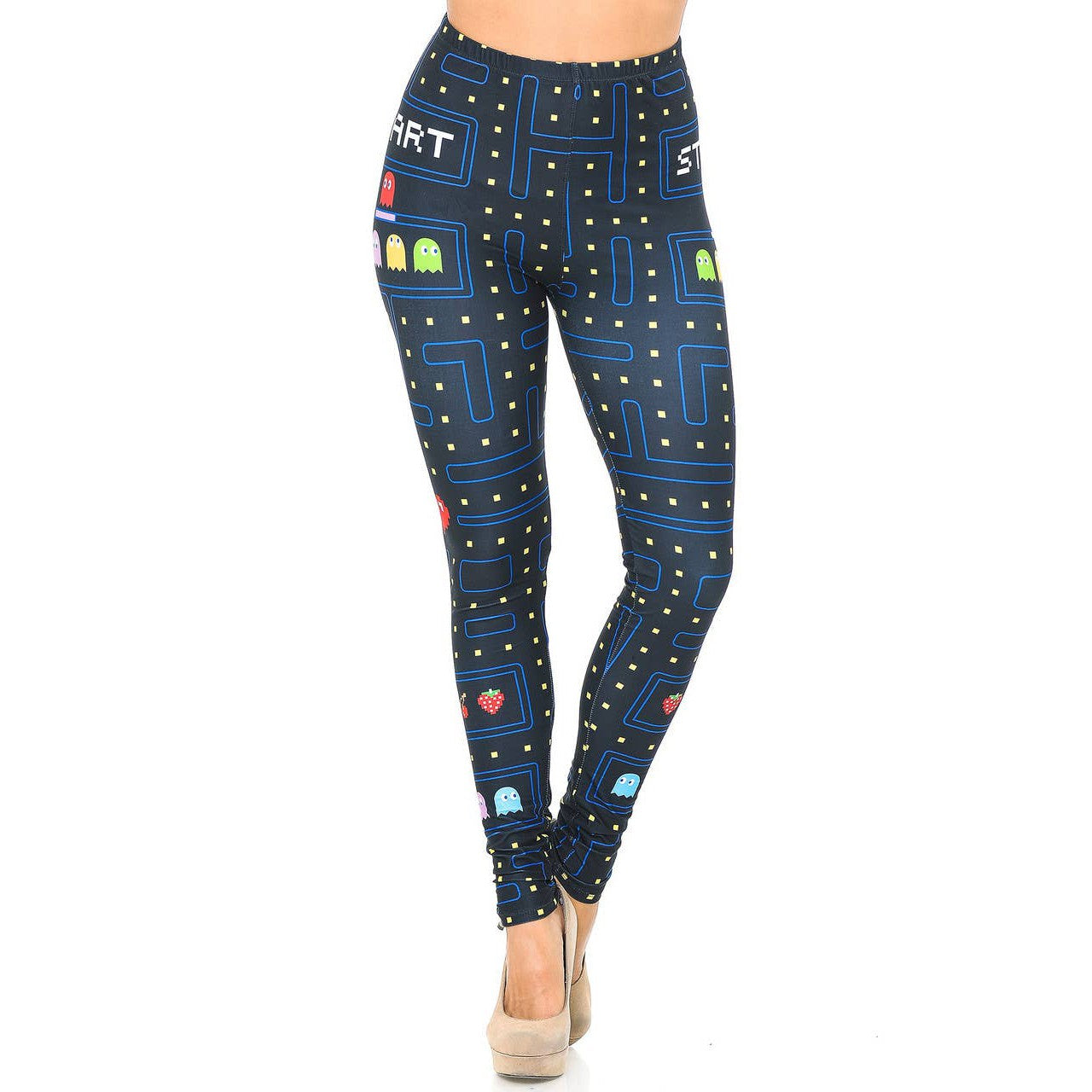 Creamy Soft Pacman Begins Leggings Sizes 0-5X Plus Size Available