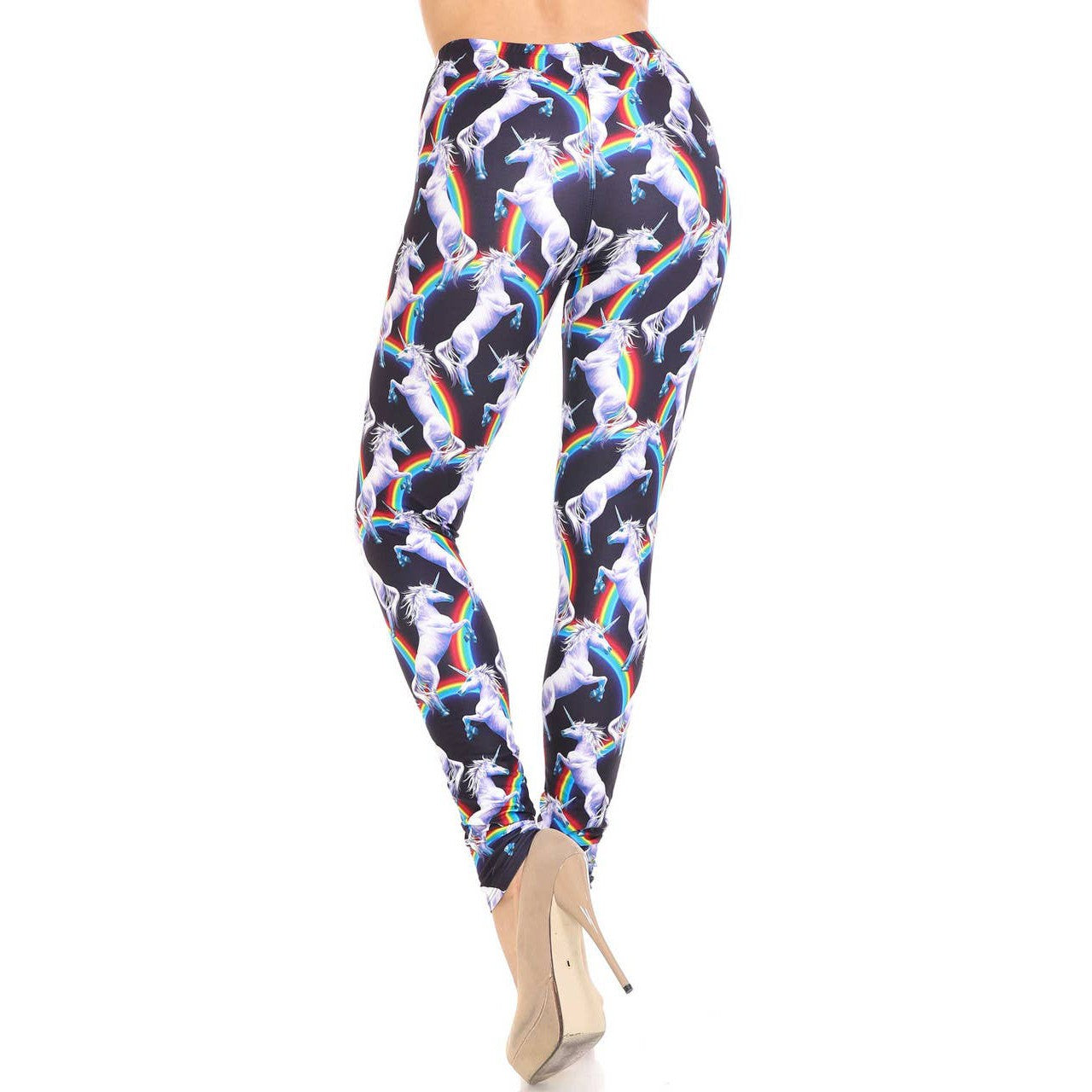 Creamy Soft Rainbow Unicorn Leggings Sizes 0-5X Plus Size Available