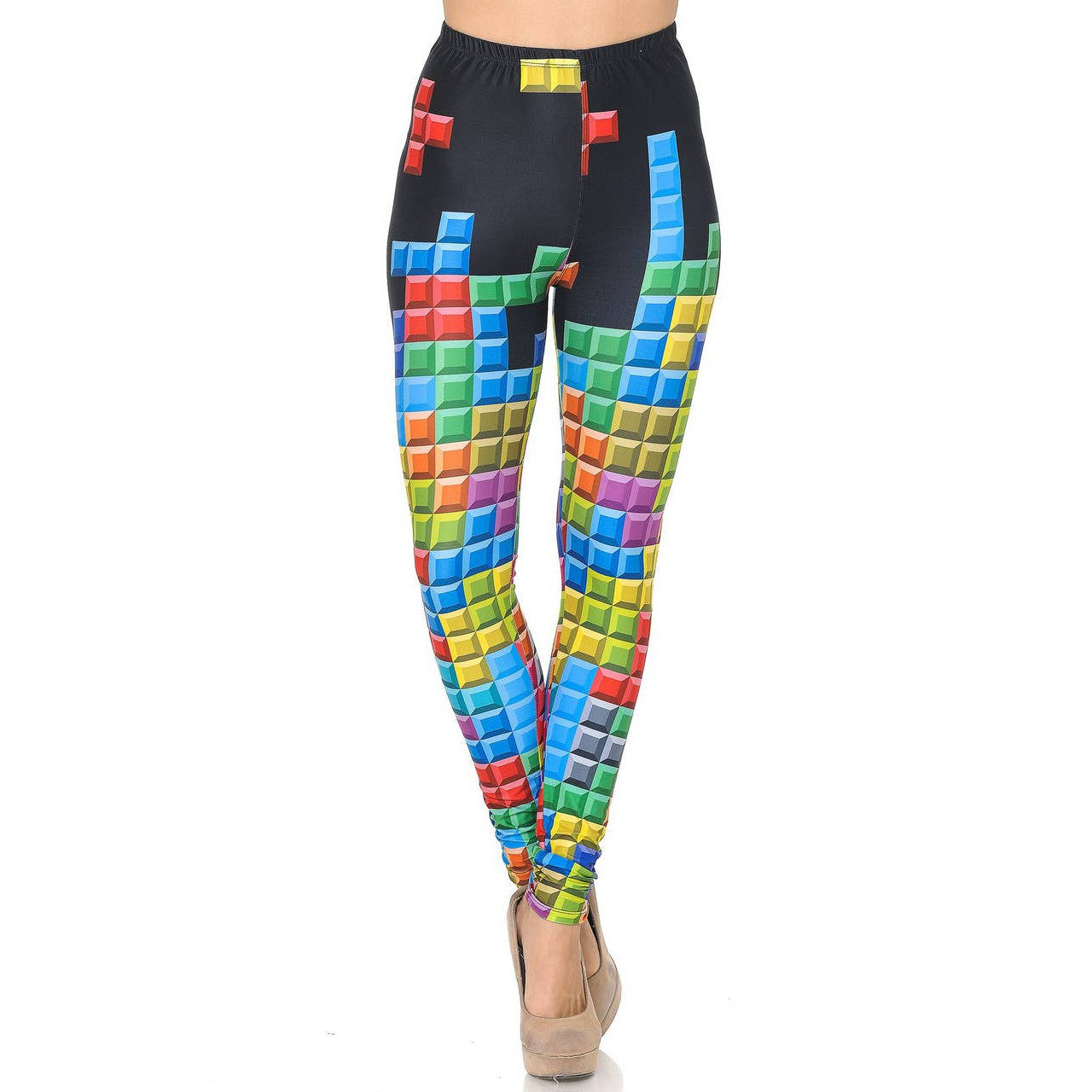 Creamy Soft Tetris Leggings Sizes 0-5X Plus Size Available