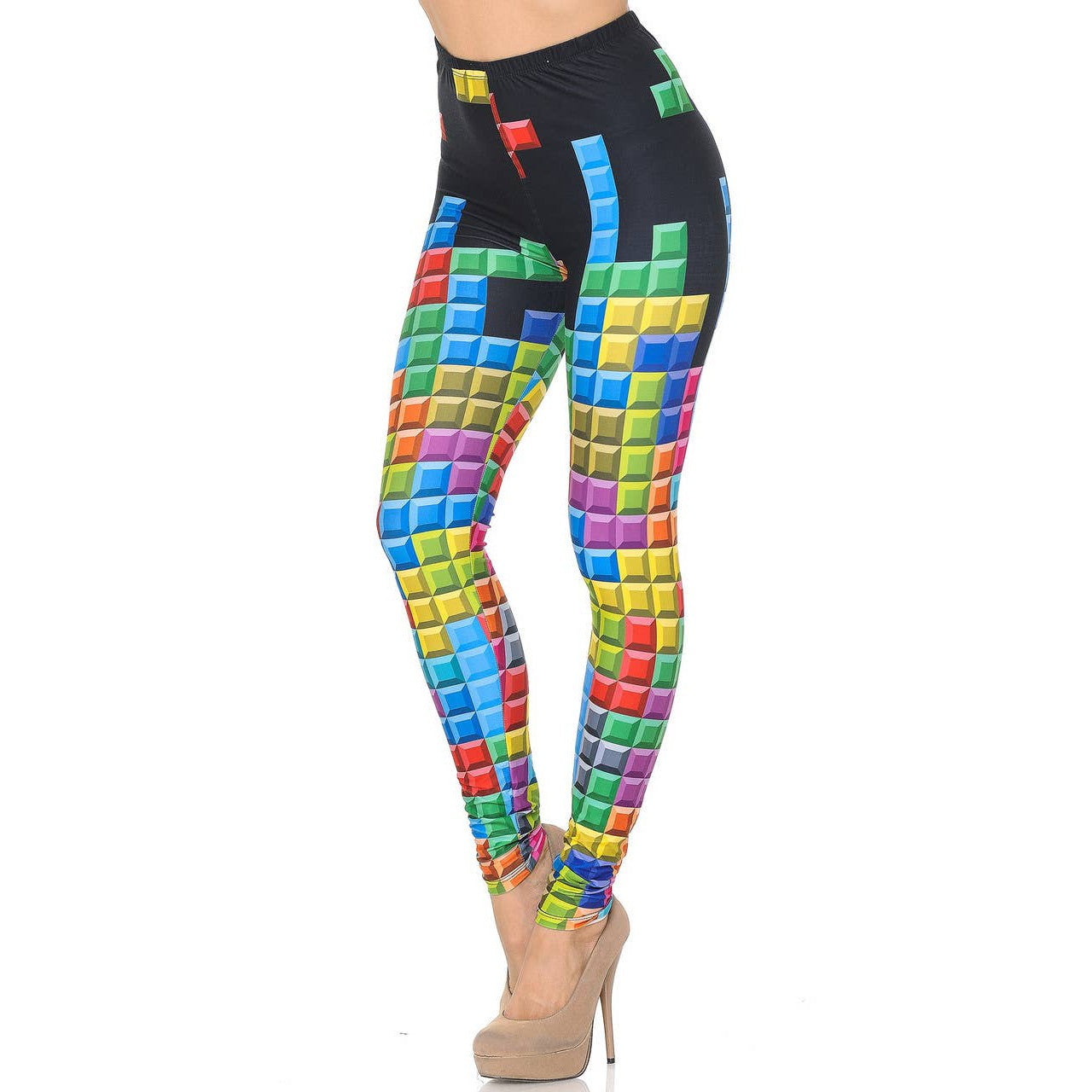 Creamy Soft Tetris Leggings Sizes 0-5X Plus Size Available