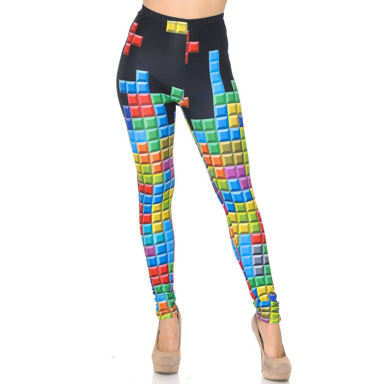 Creamy Soft Tetris Leggings Sizes 0-5X Plus Size Available