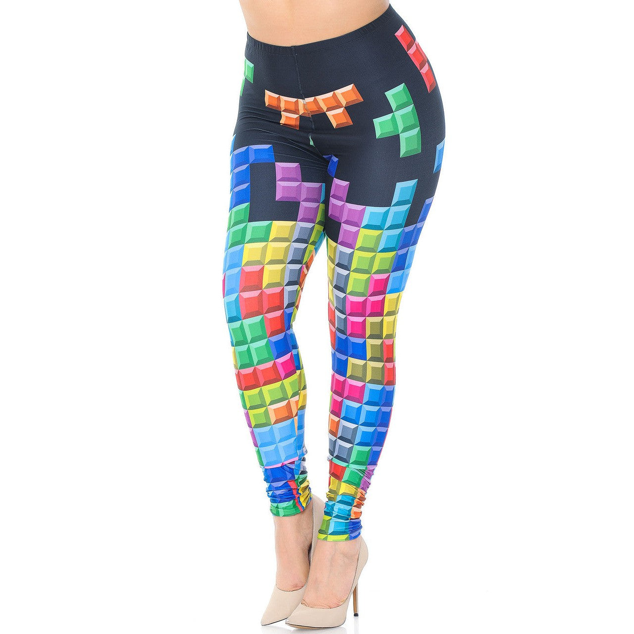 Creamy Soft Tetris Leggings Sizes 0-5X Plus Size Available