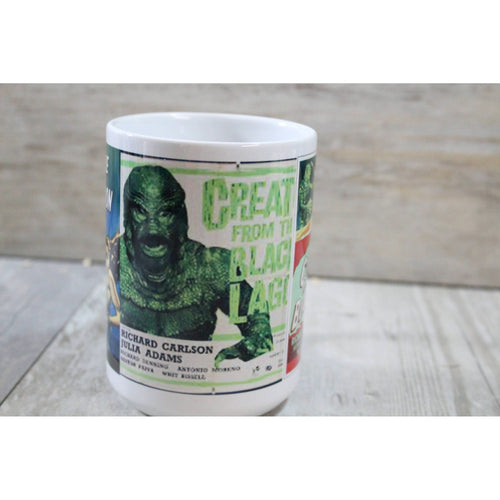 Creature from the Black Lagoon Inspired Movie Hand Printed Ceramic Mug | Coffee Tea Cup | 15oz