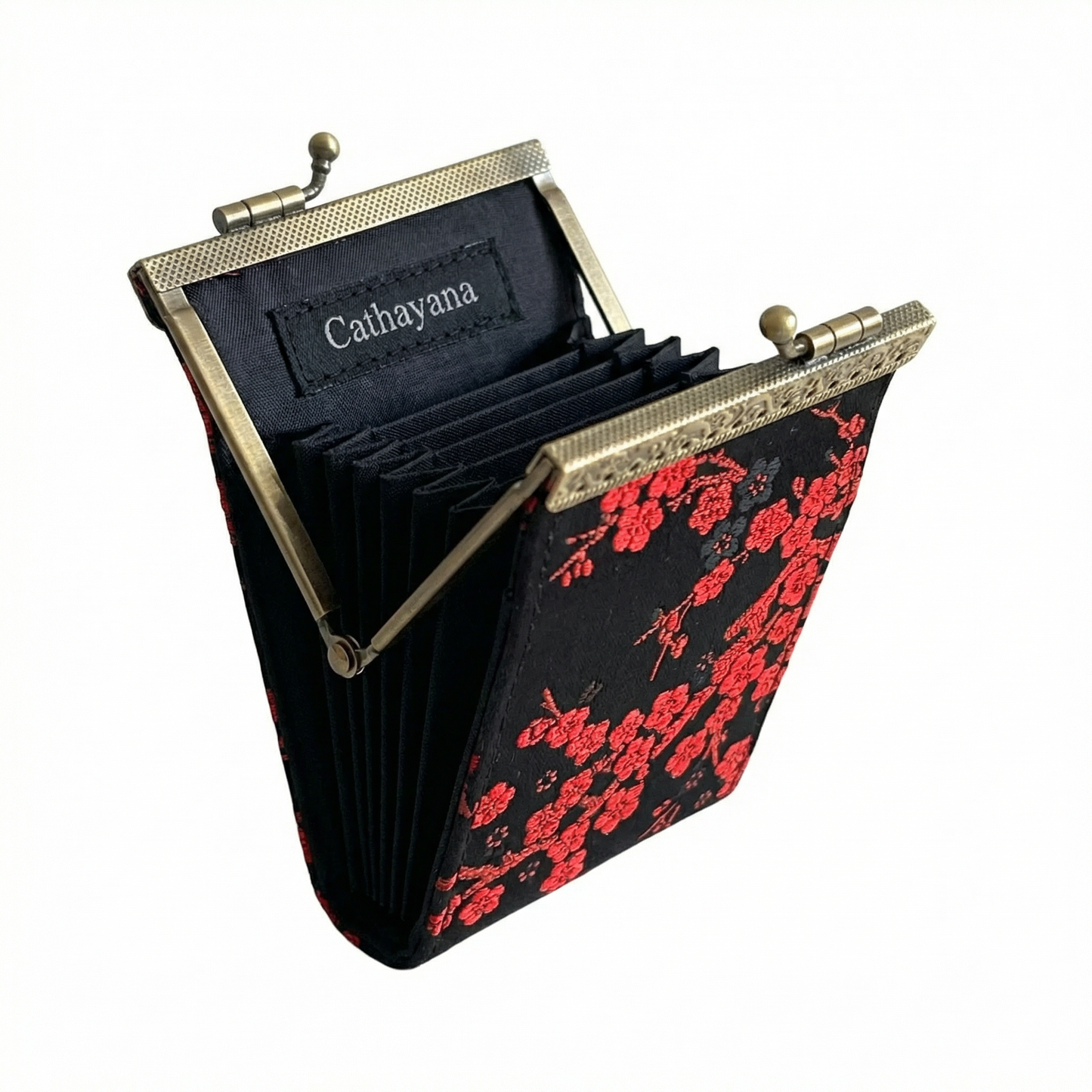 Credit Card Holder in Cherry Blossom Brocade | 10 Slots | RFID Blocking