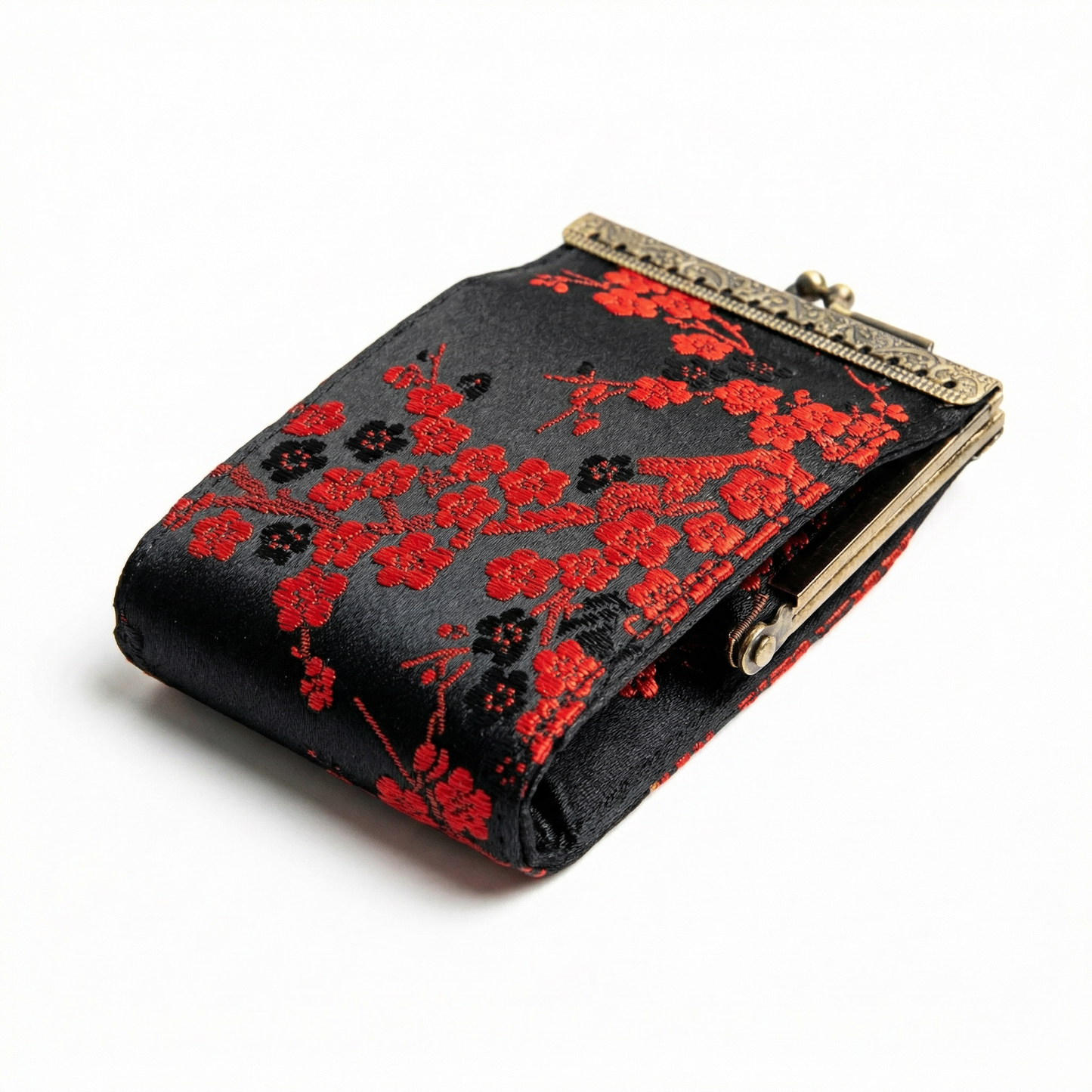 Credit Card Holder in Cherry Blossom Brocade | 10 Slots | RFID Blocking