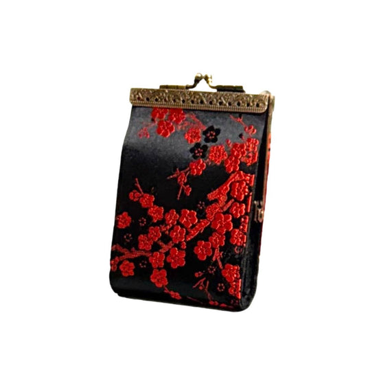 Credit Card Holder in Cherry Blossom Brocade | 10 Slots | RFID Blocking