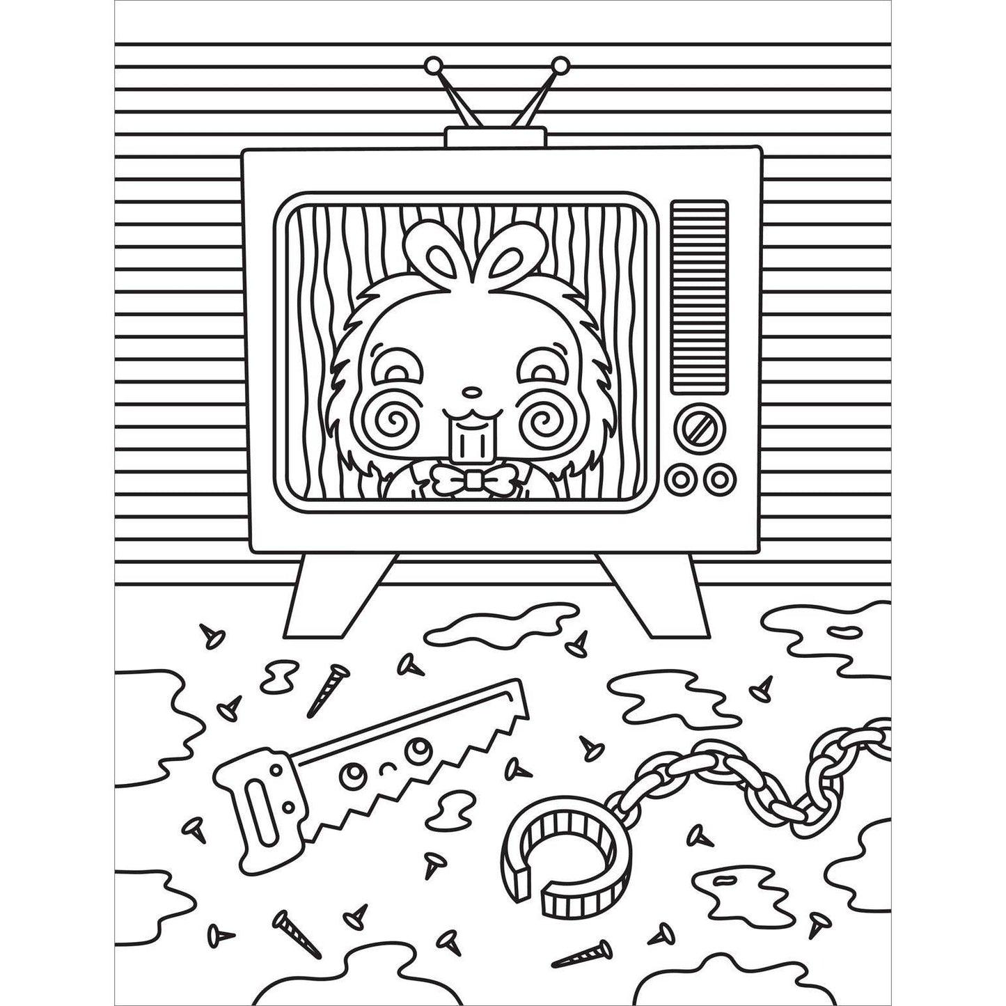 Creepy Cute Horror Coloring Book for Adults | Kawaii Monsters & Classic Scary Scenes