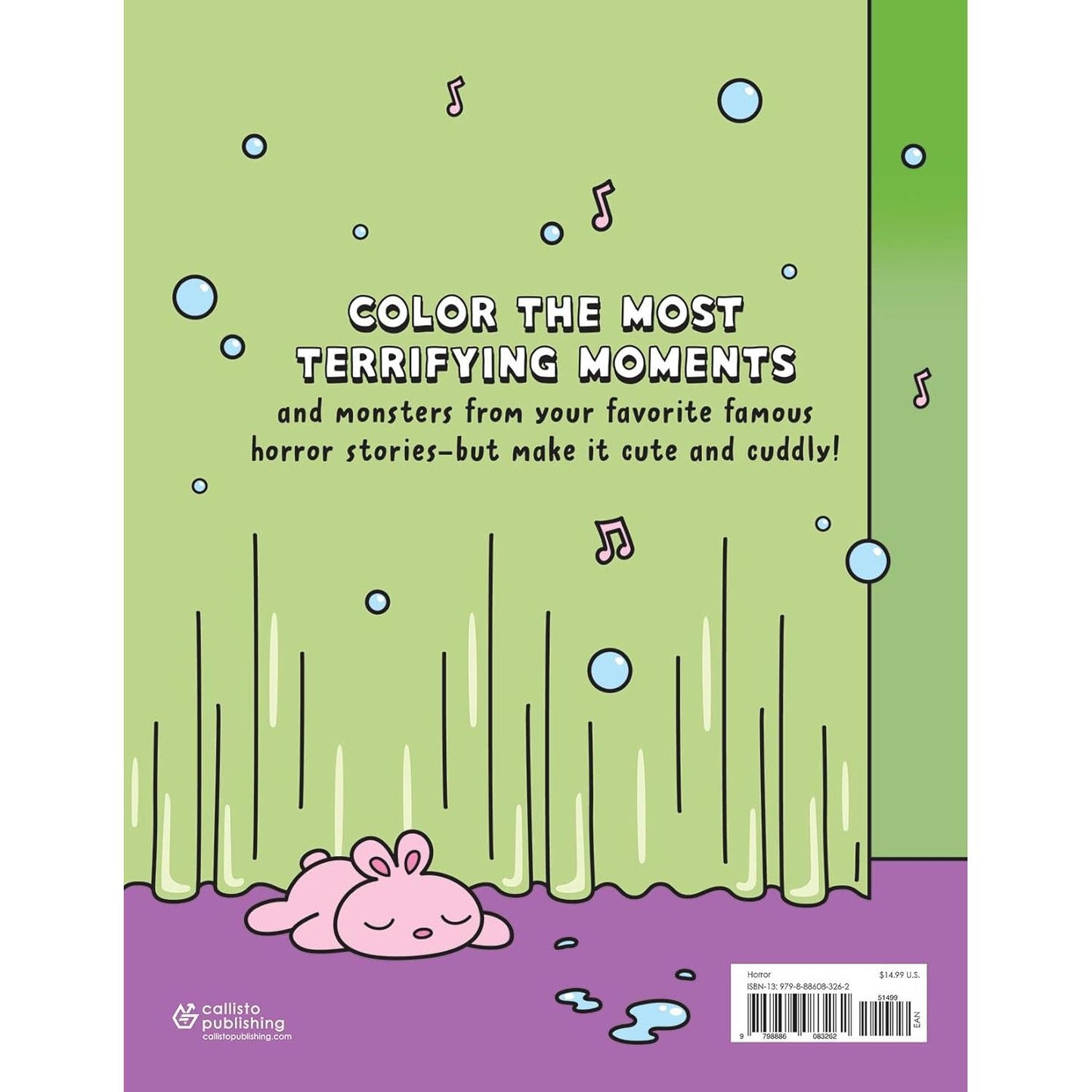 Creepy Cute Horror Coloring Book for Adults | Kawaii Monsters & Classic Scary Scenes