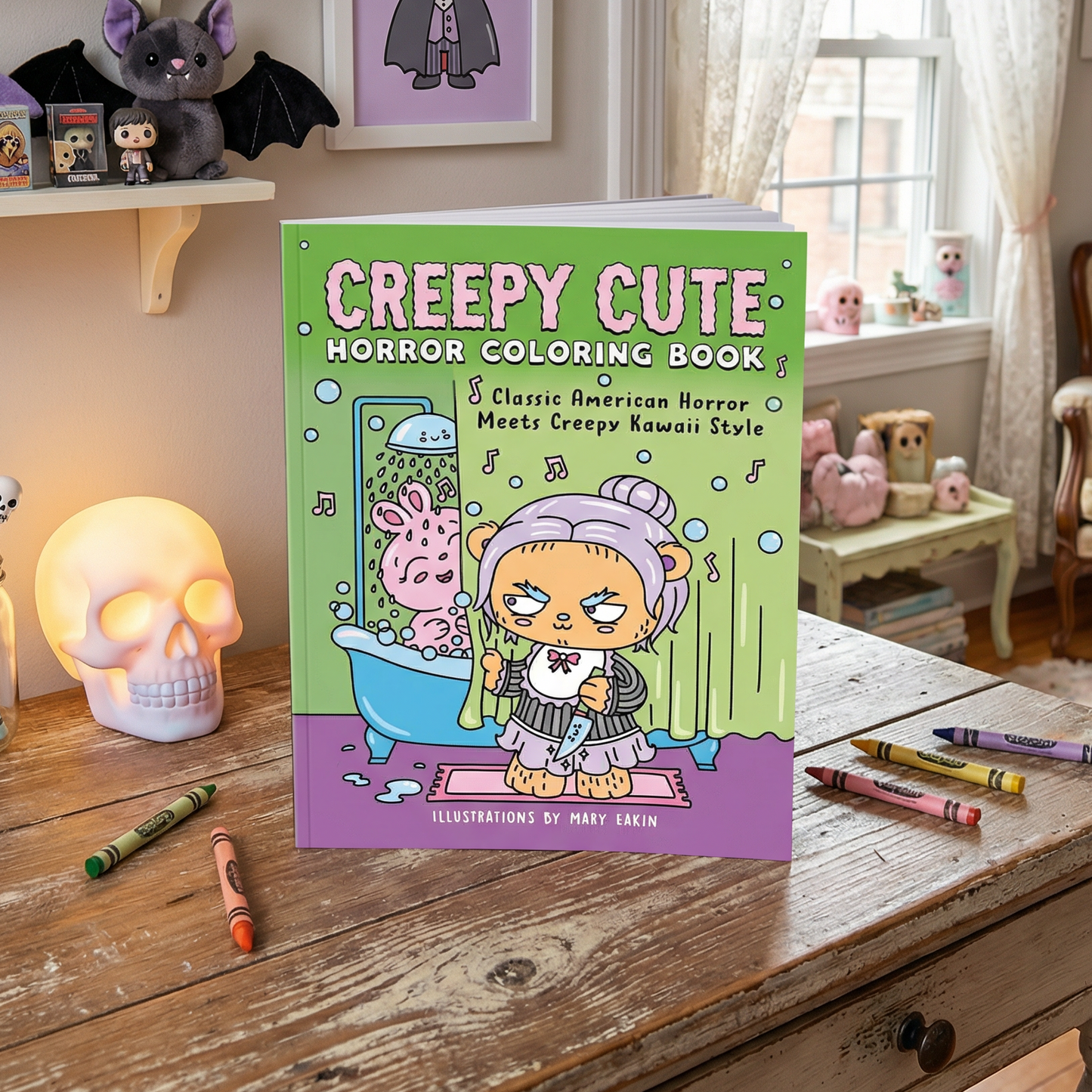 Creepy Cute Horror Coloring Book for Adults | Kawaii Monsters & Classic Scary Scenes