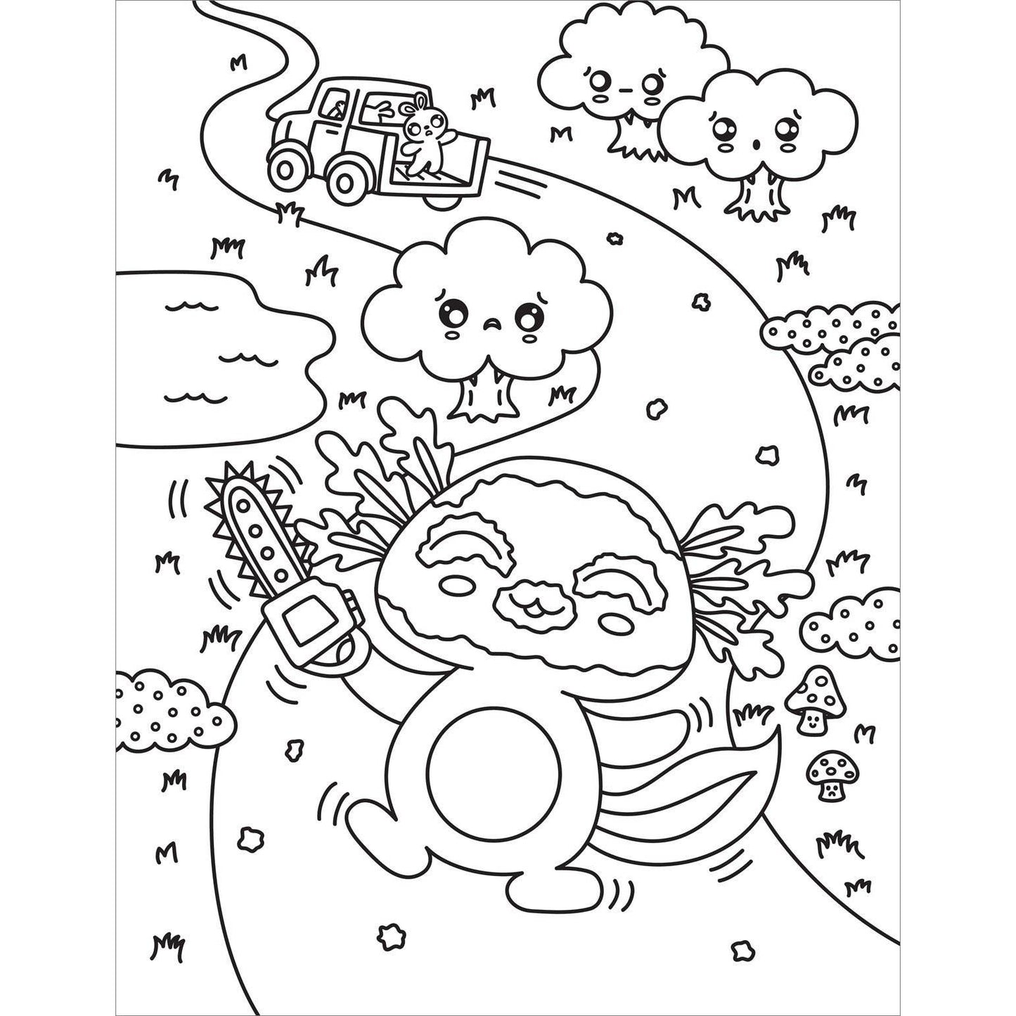 Creepy Cute Horror Coloring Book for Adults | Kawaii Monsters & Classic Scary Scenes