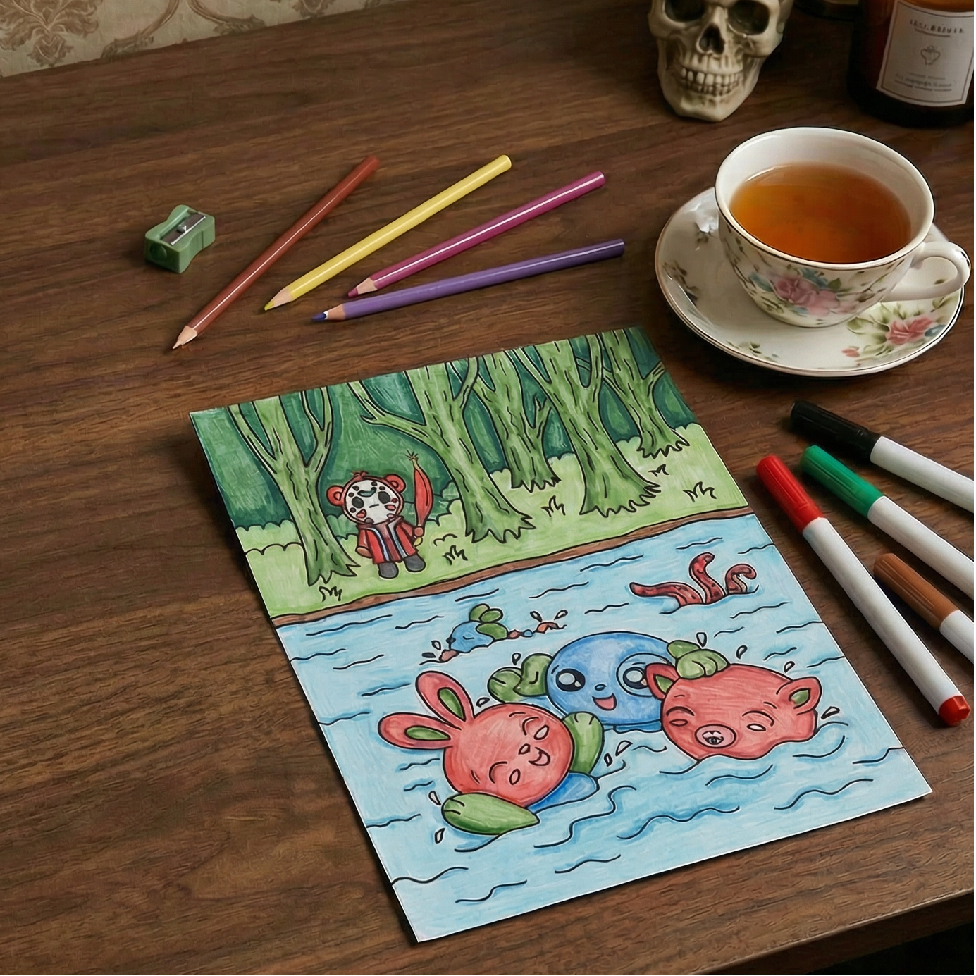 Creepy Cute Horror Coloring Book for Adults | Kawaii Monsters & Classic Scary Scenes