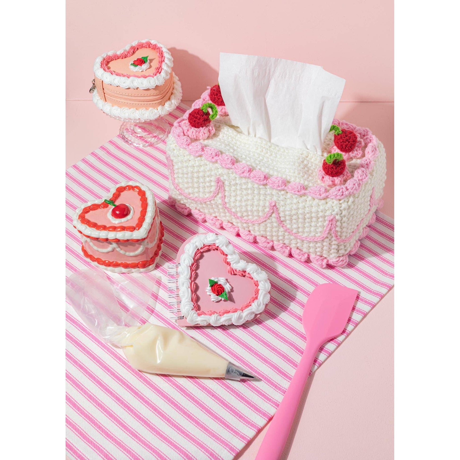 Crochet Cake Tissue Cover | Tissue Box Holder | 9" x 4.5" x 3.5"