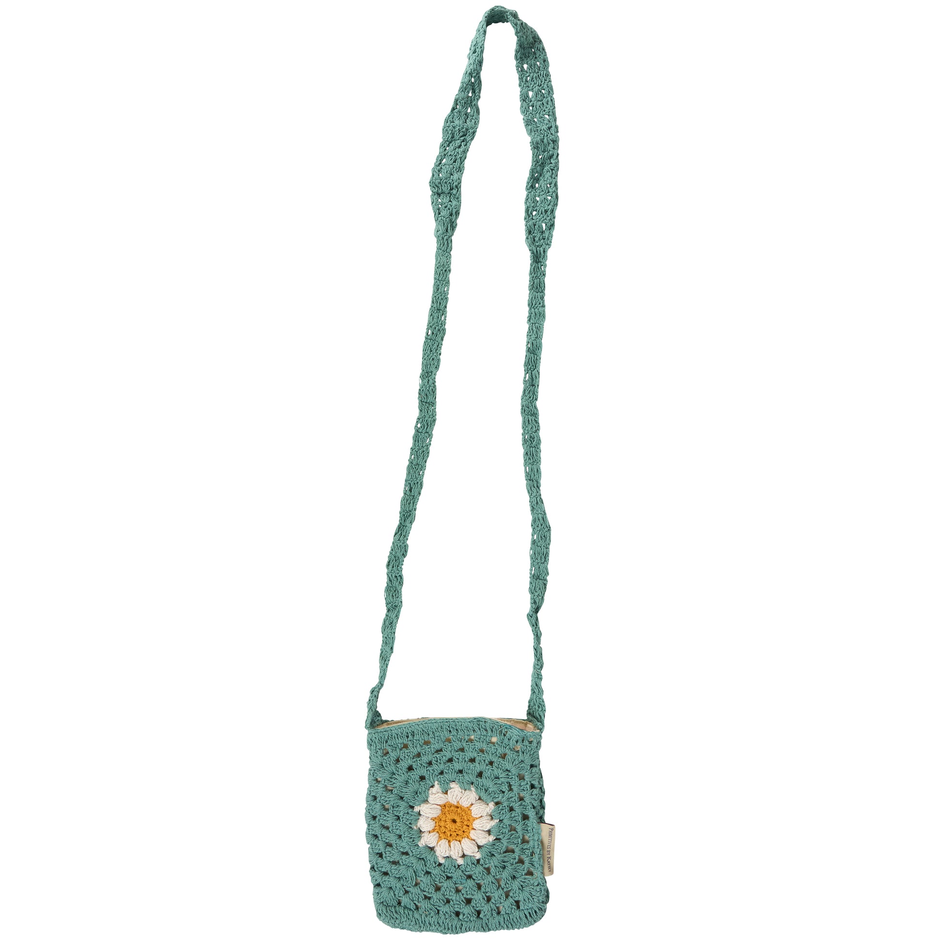 Daisy Crossbody Bag | Cotton Shoulder Sling Handbag | 6.5" x 8"