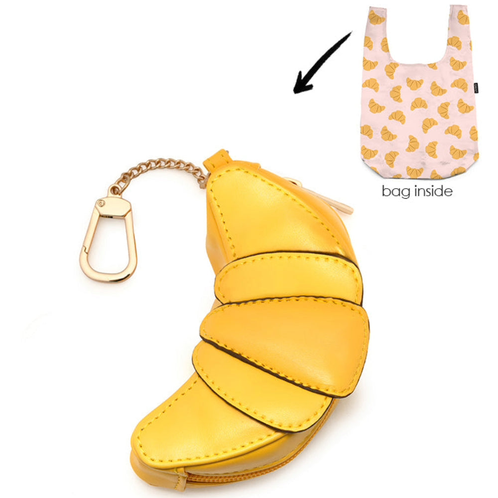 Croissant Bag Charm & Reusable Shopper Bag