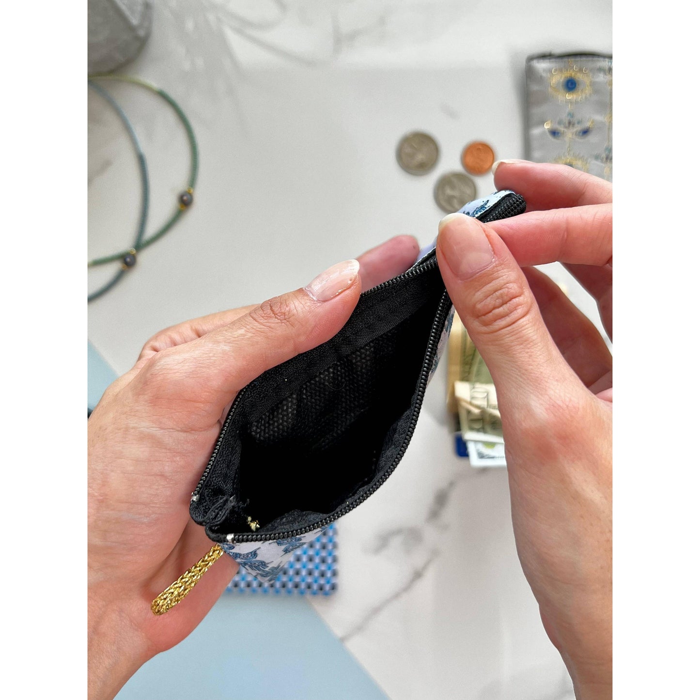 Crowd of Cats Coin Purse Zipper Credit Card Pouch | Handmade in Turkey | 4" x 5"