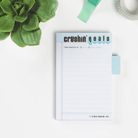 Crushin’ Goals Sticky Notes / Sticky Tabs Notepad