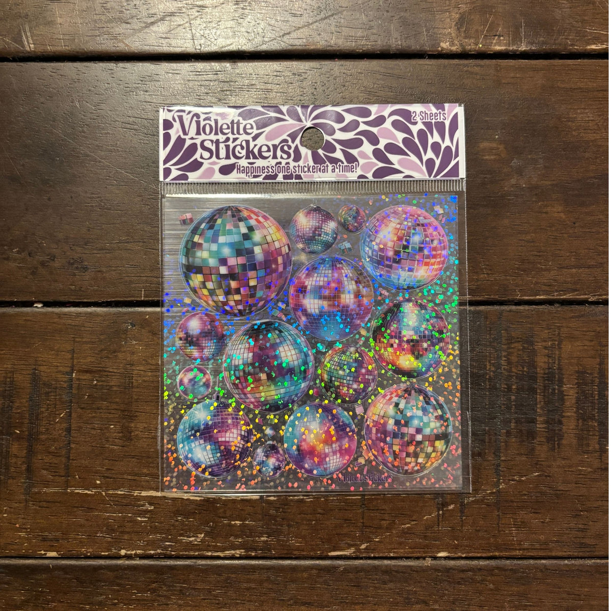Crystal Disco Ball Stickers | 4" x 4" | 2 Sheets-Violette Stickers-The Bullish Store