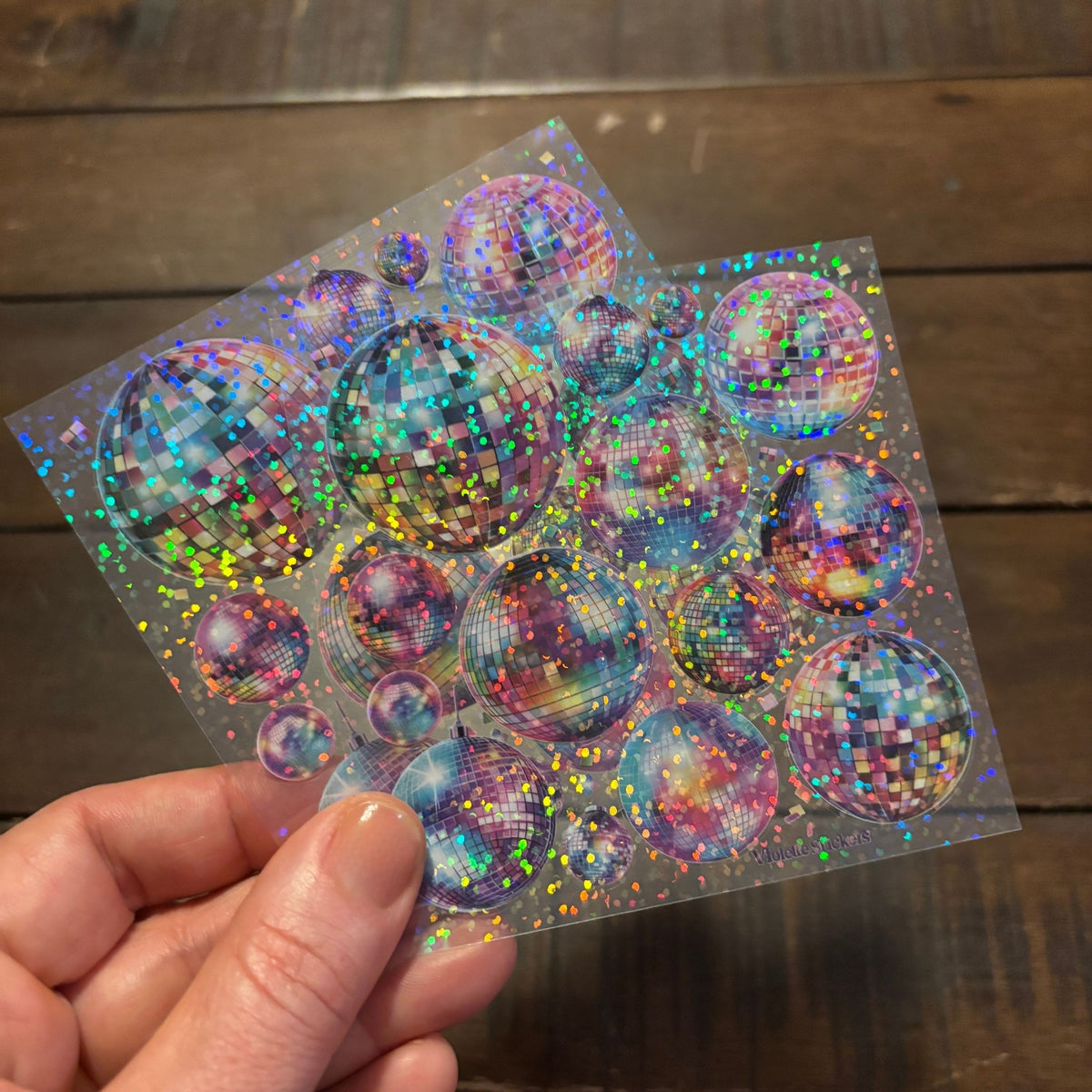 Crystal Disco Ball Stickers | 4" x 4" | 2 Sheets-Violette Stickers-The Bullish Store