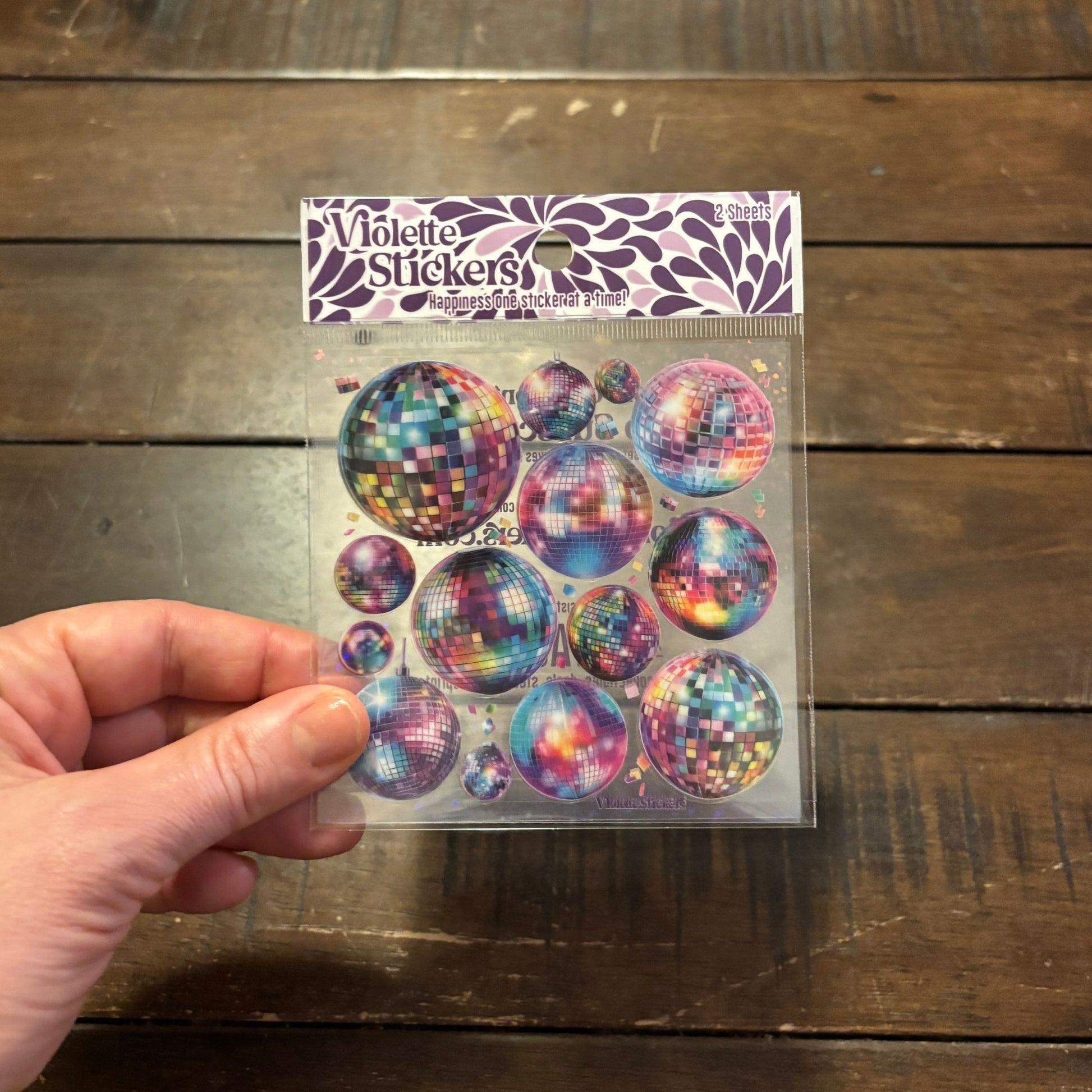 Crystal Disco Ball Stickers | 4" x 4" | 2 Sheets-Violette Stickers-The Bullish Store
