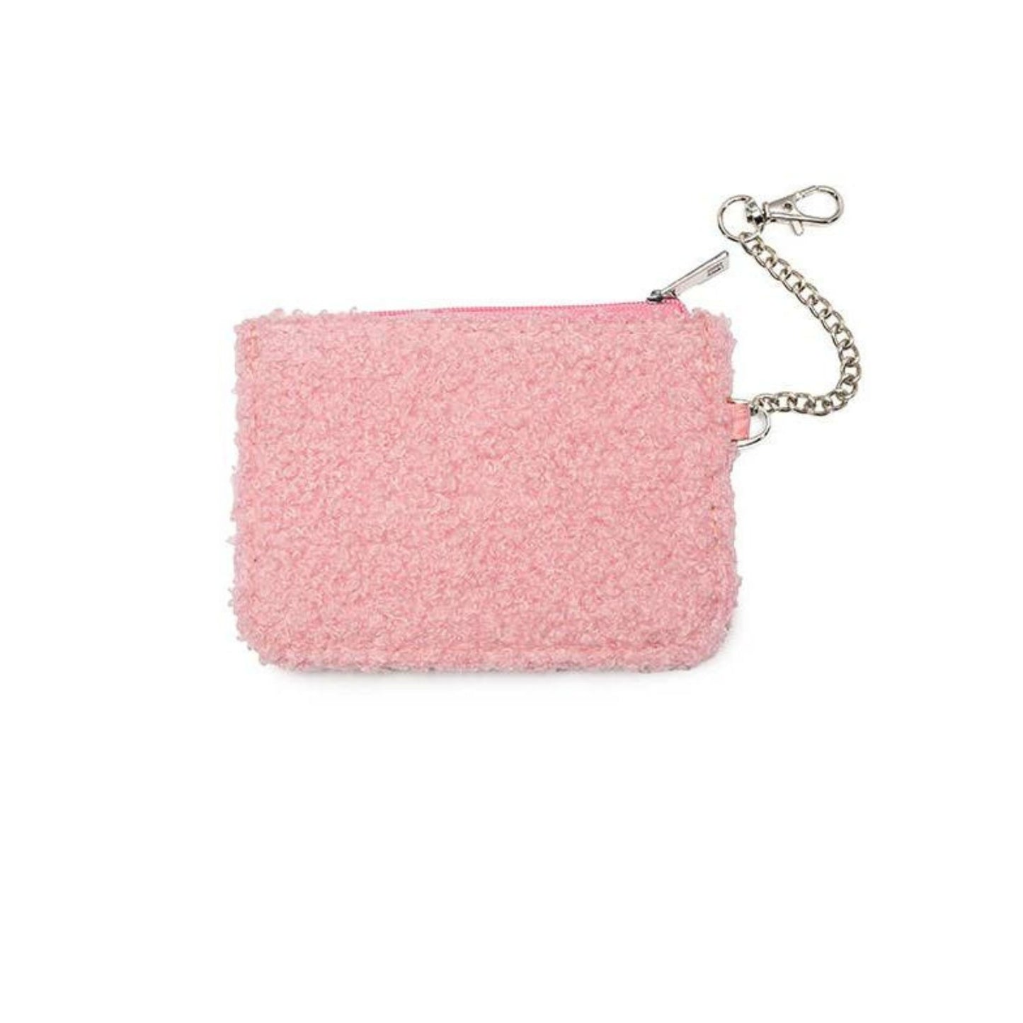 Crystal Embellishment Pink Keychain Pouch | Cards & Cash Key Chain Wallet Purse