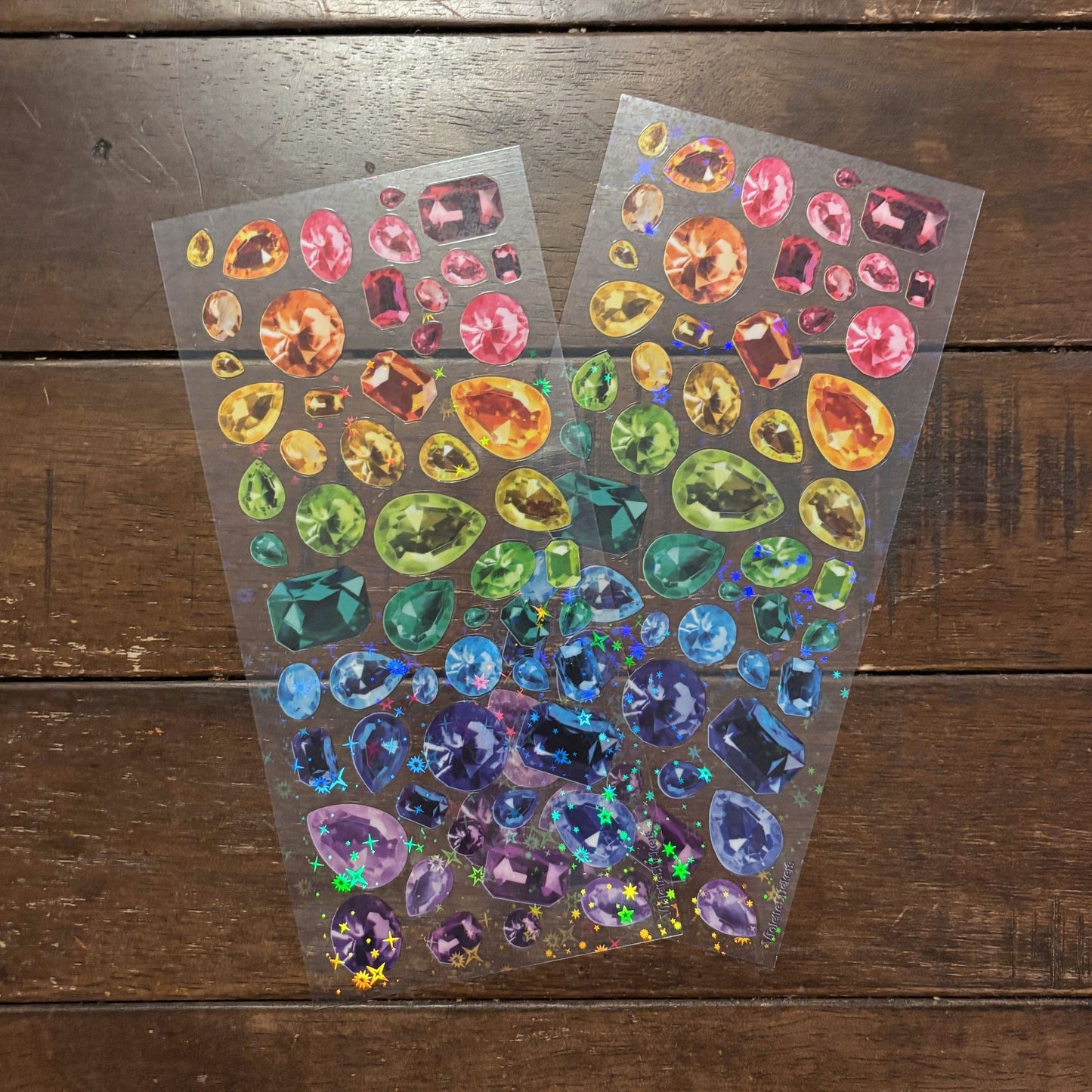 Crystal Jewels Clear Stickers | 4" x 8" | 2 Sheets